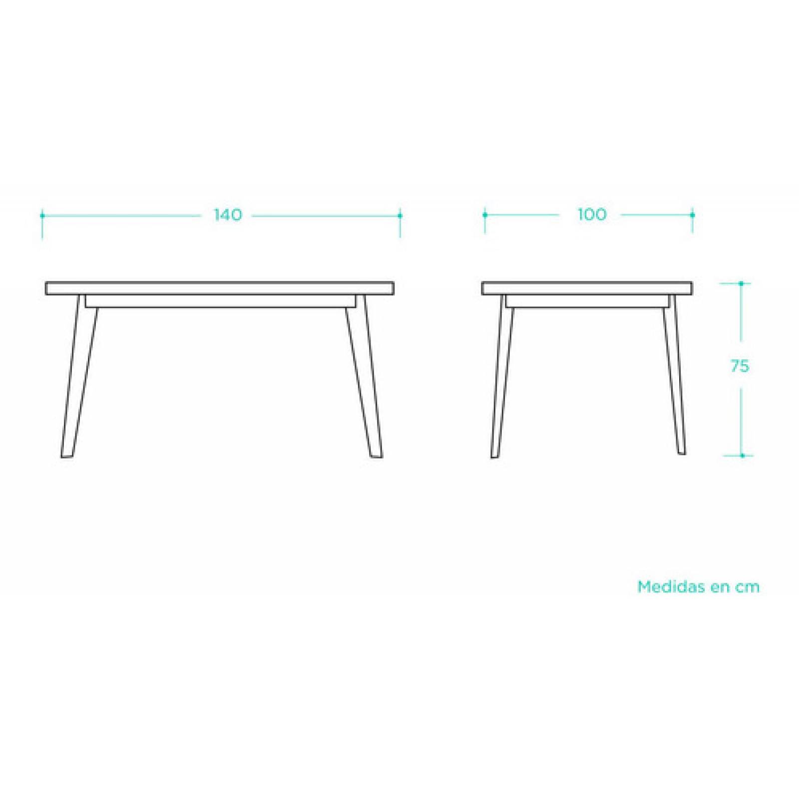 Mesa De Comedor Evo 140cm   Encino