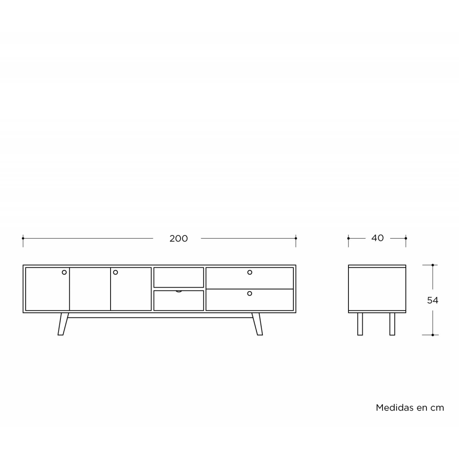 Mueble para tv Evo 200cm   Blanco