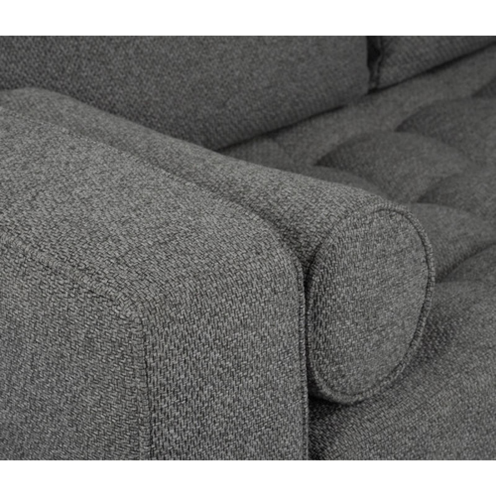 Sofa Gaia Landero Sala 2 Cuerpos Lounge Moderno Gris Oscuro