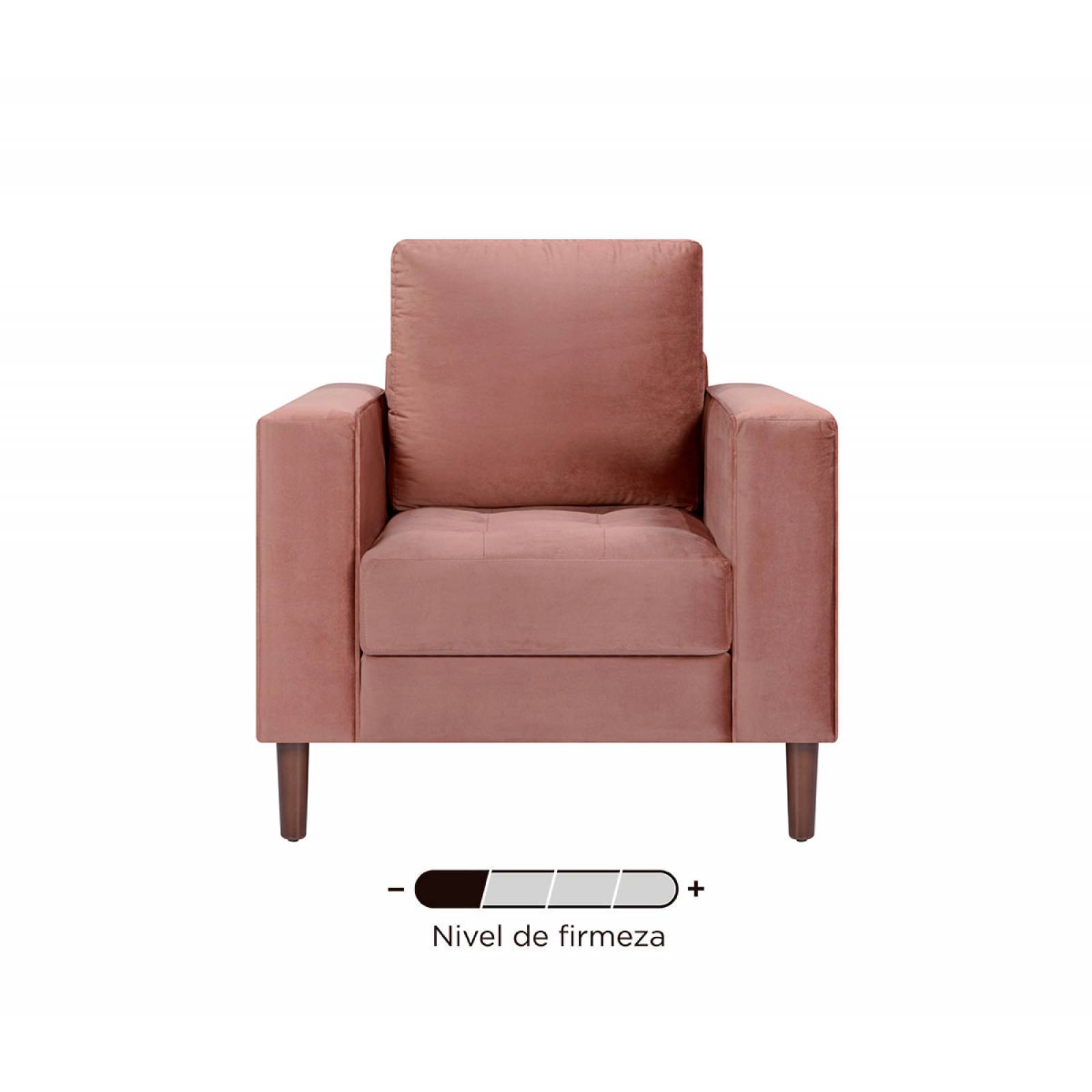 Sillón Landero terciopelo   Rosa