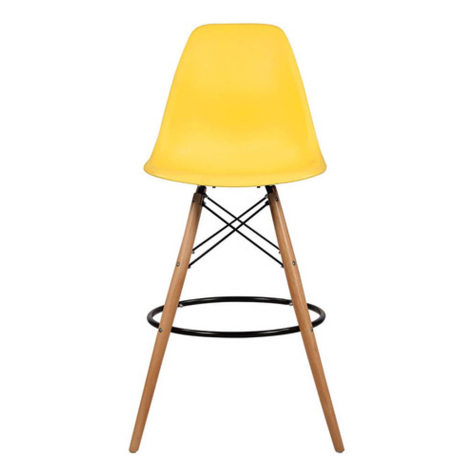 Banco Alto Réplica Eames 70 Cm Amarillo