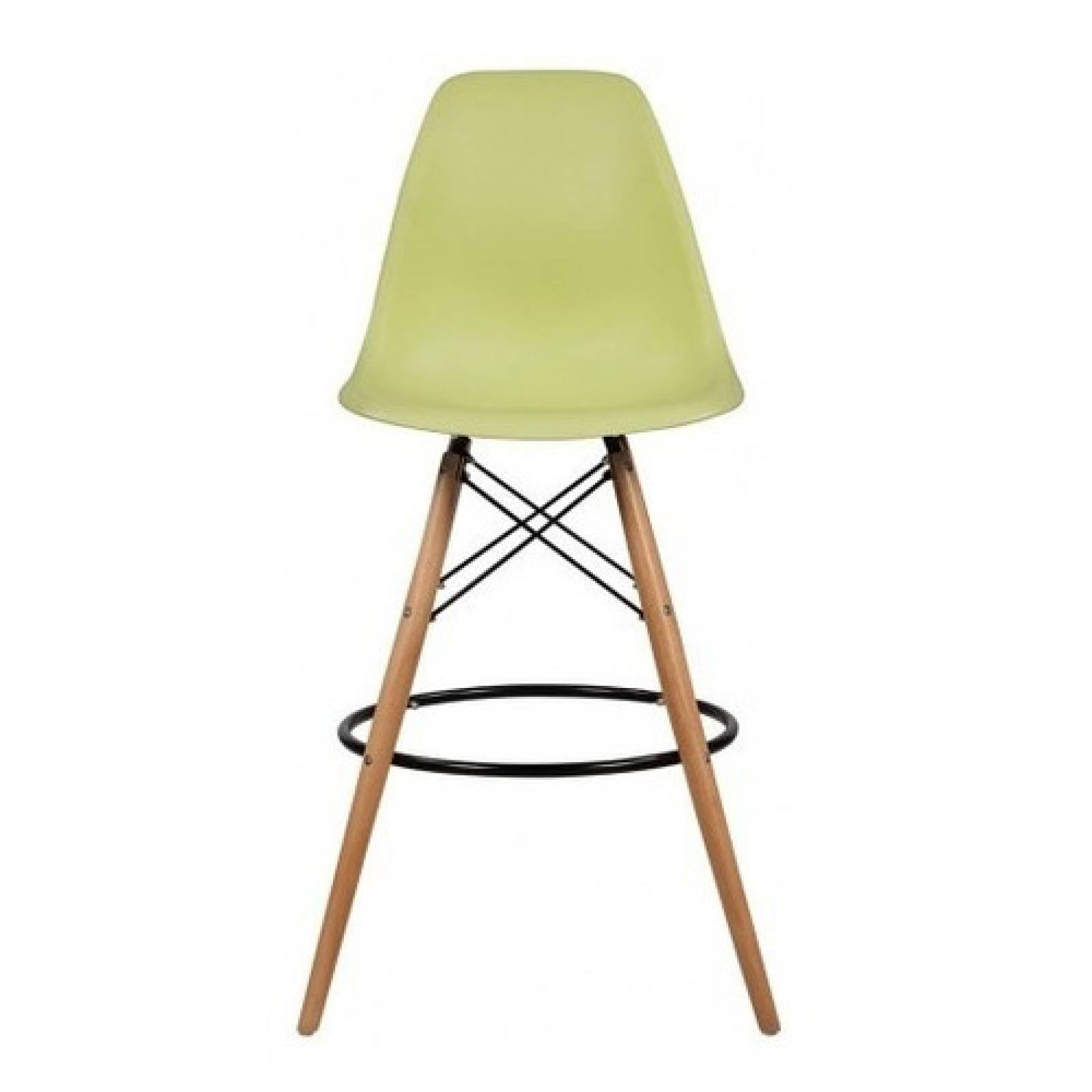 Banco Alto Réplica Eames 70 Cm   Verde