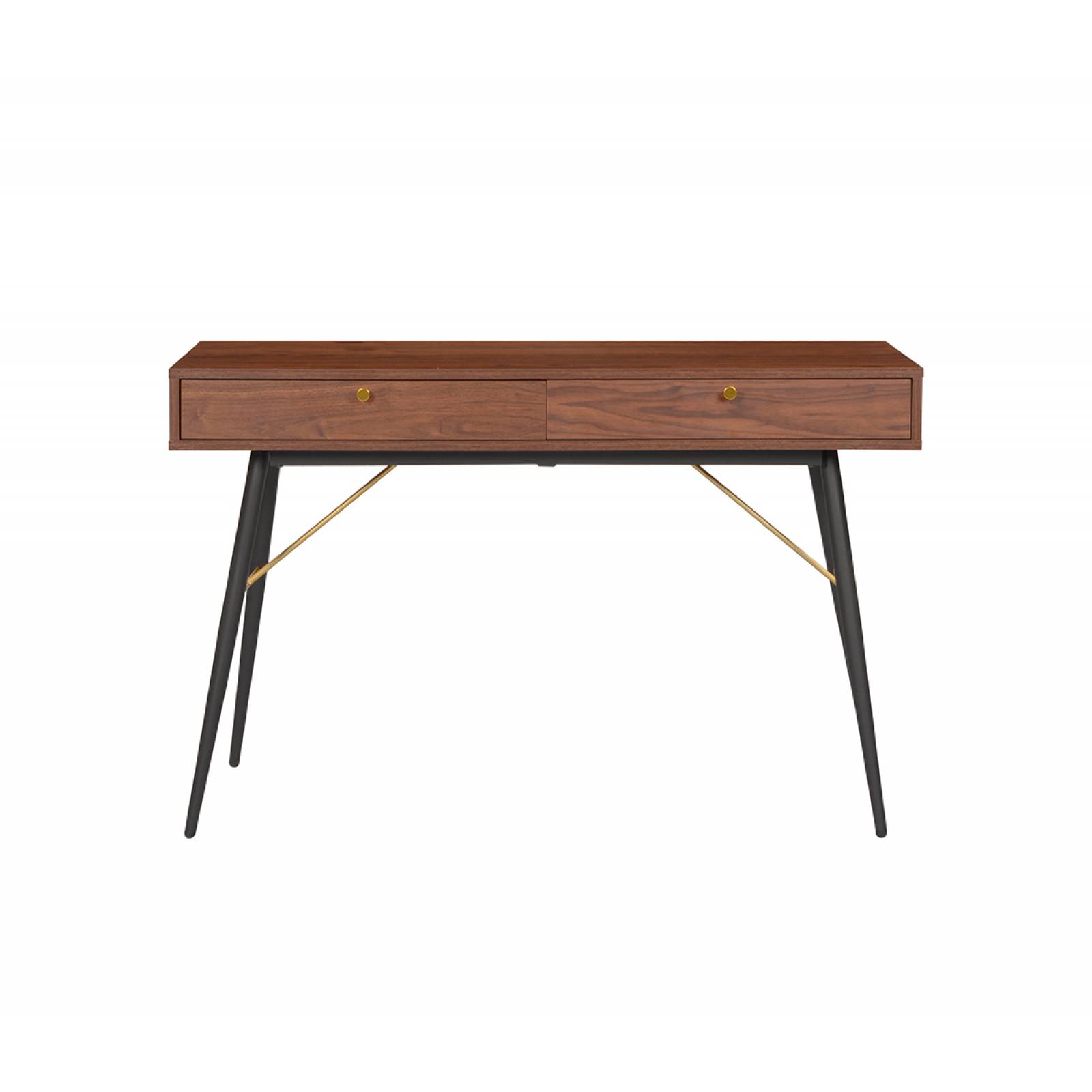 Escritorio Nishe 120cm   Nogal   Silla Salvador   Gris oscuro