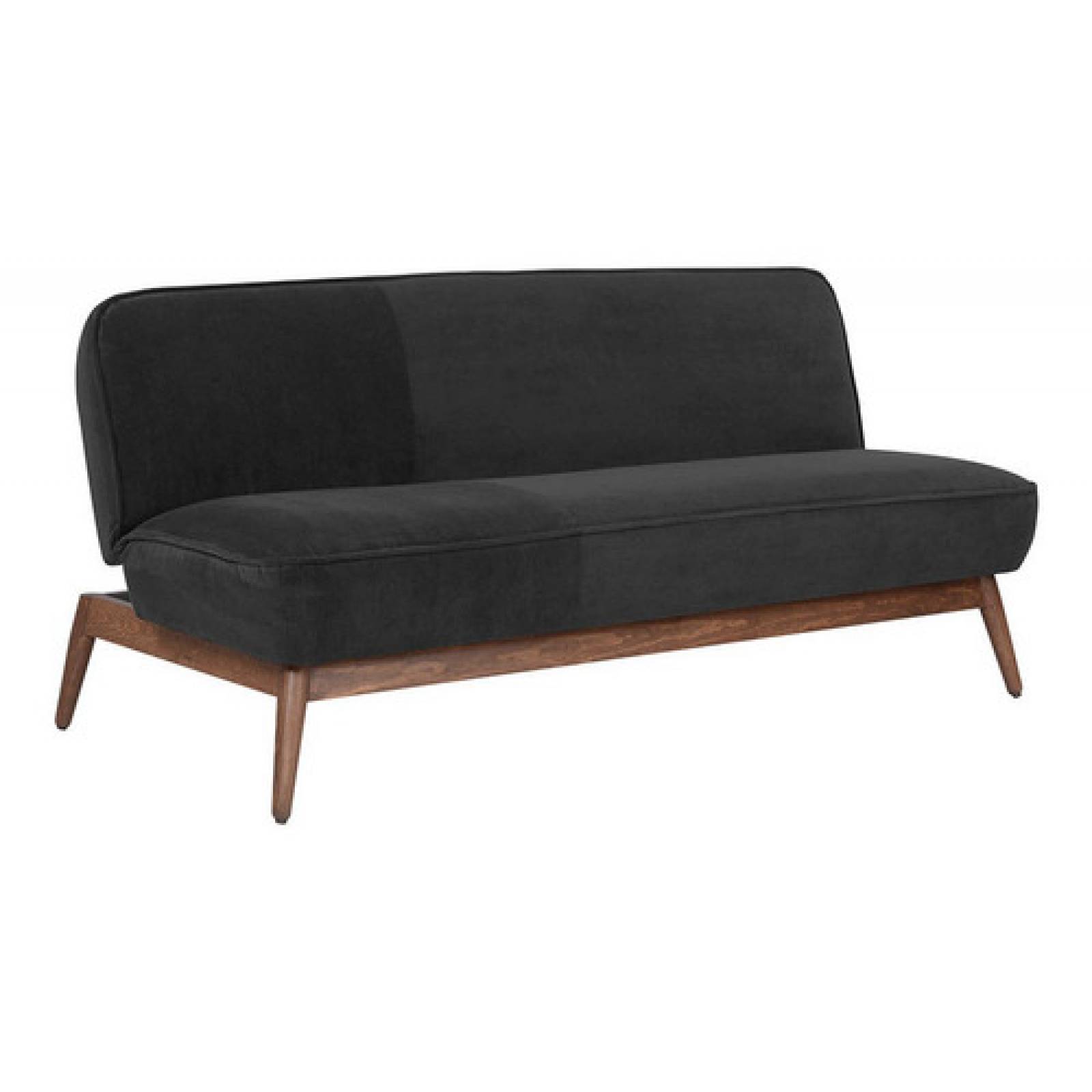 Sofa Cama Gaia Polea Pana Lounge Moderno Sala Reclina Negro
