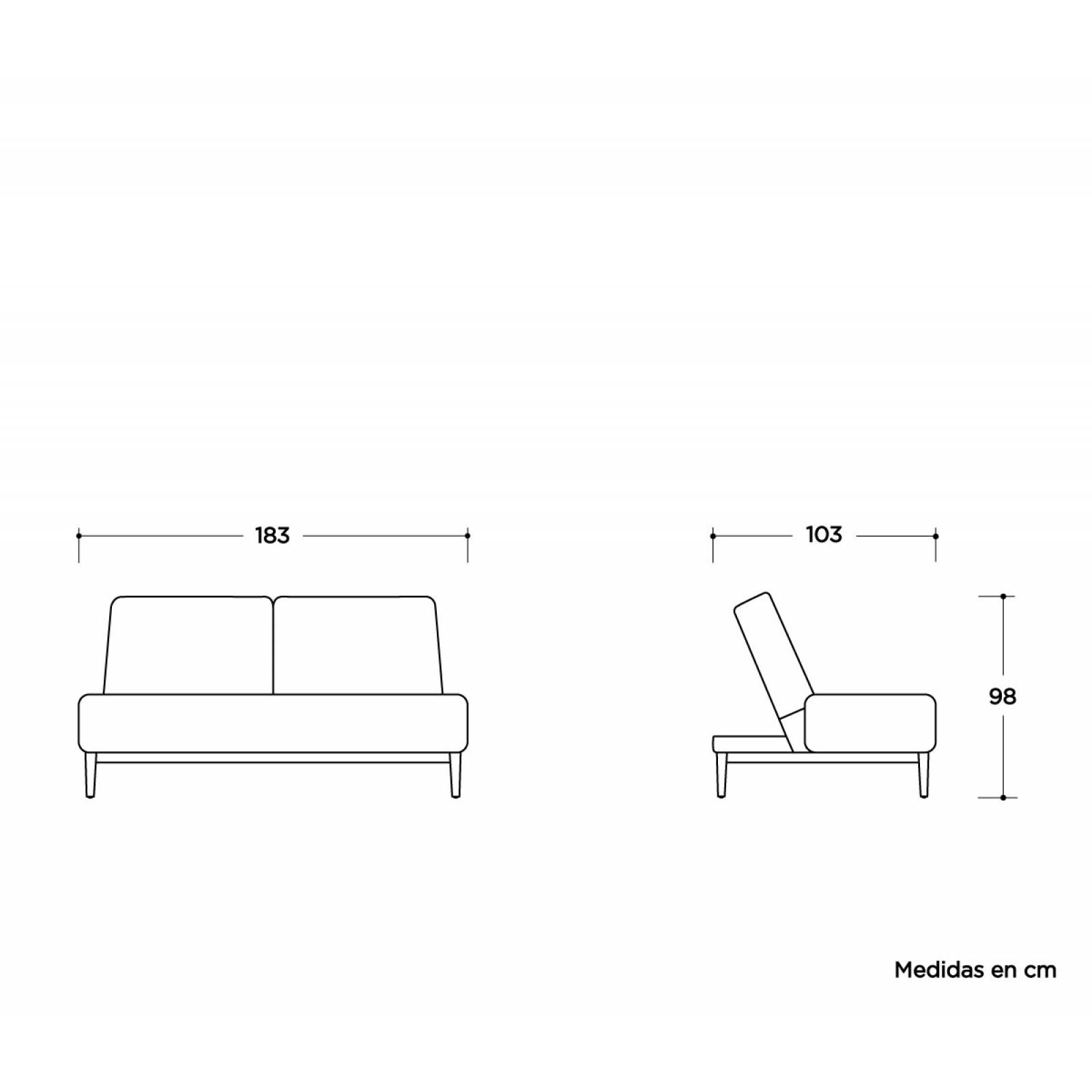 Sofá cama Albacete   Gris oscuro