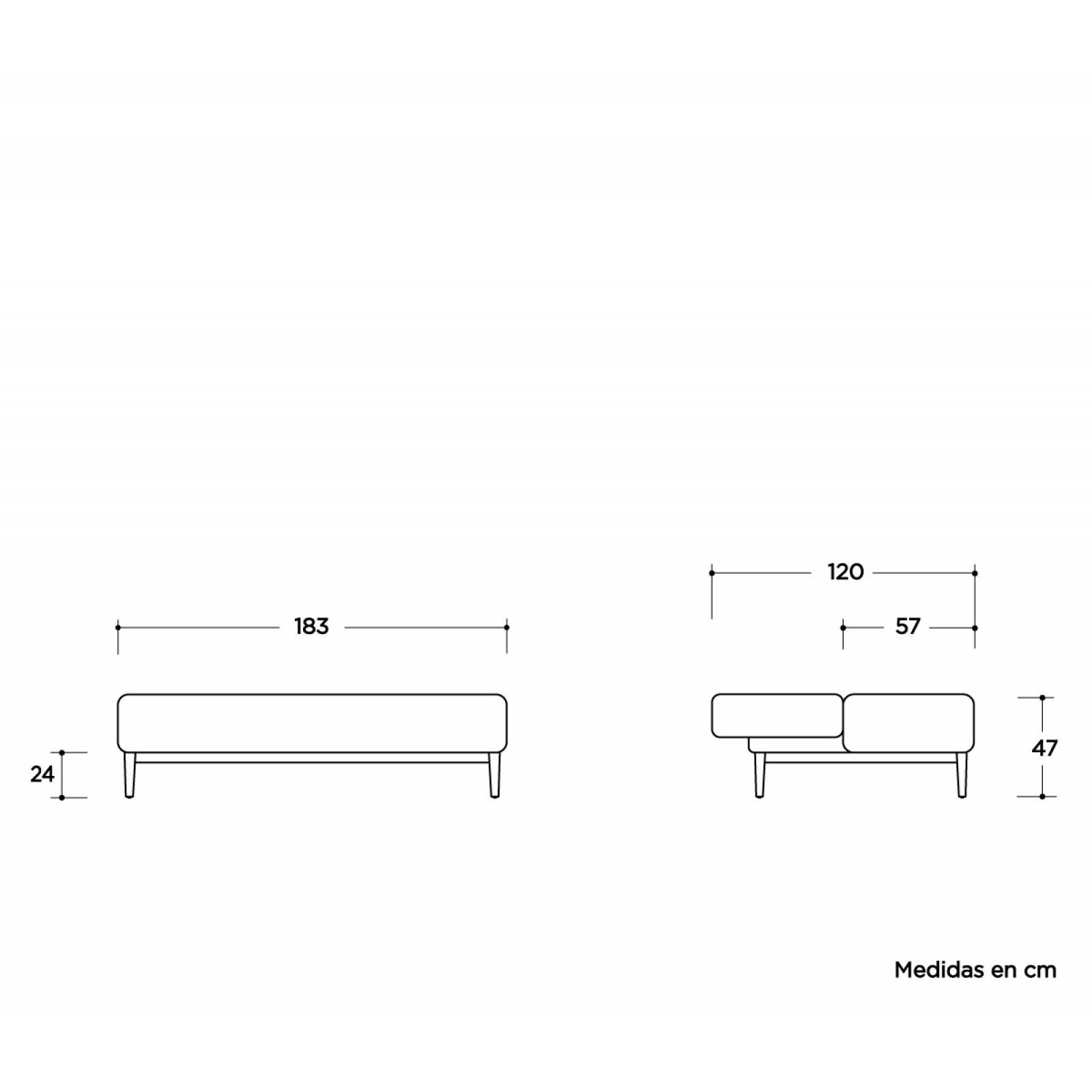 Sofá cama Albacete   Gris oscuro