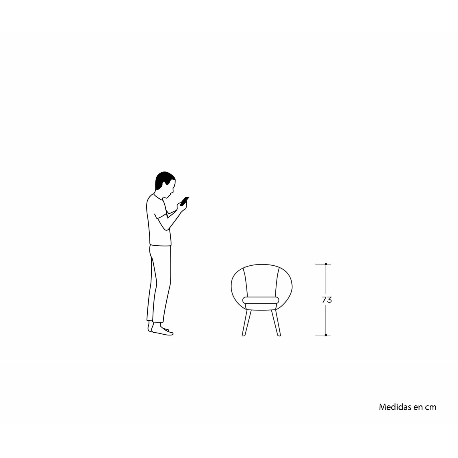 Sillón Zacatelco encino   Azul