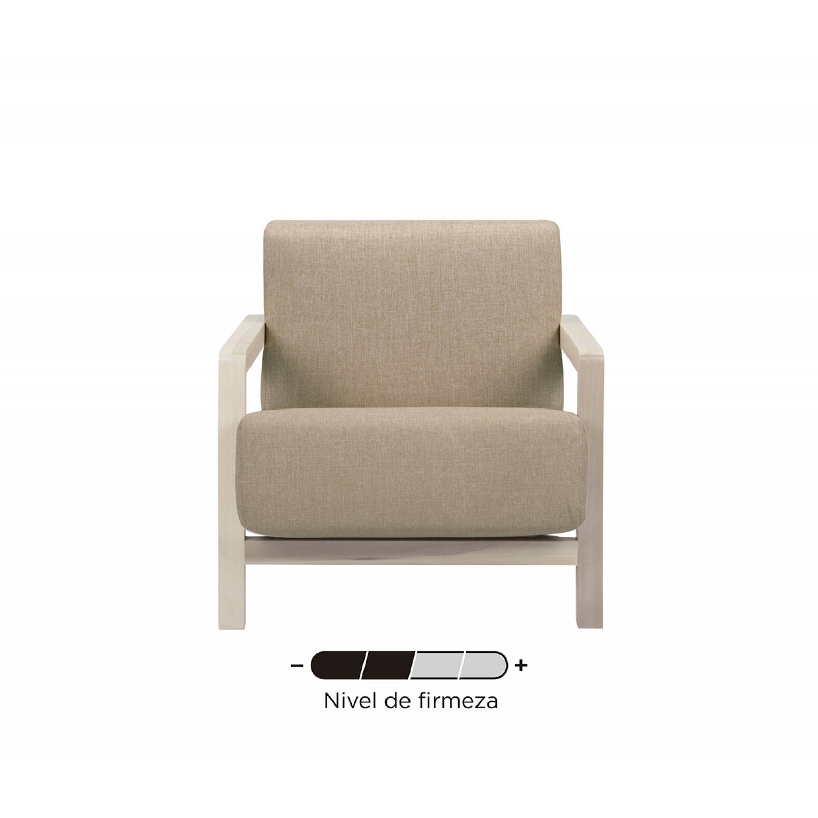 Sillón Duo encino   Azul claro