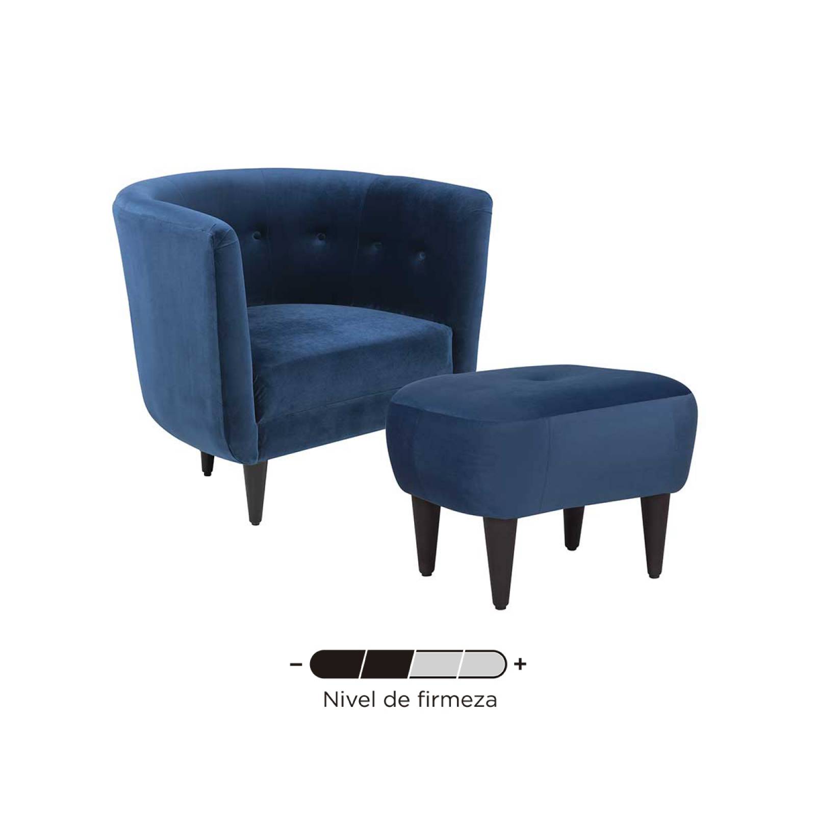 Sillón   taburete Tavári   Azul