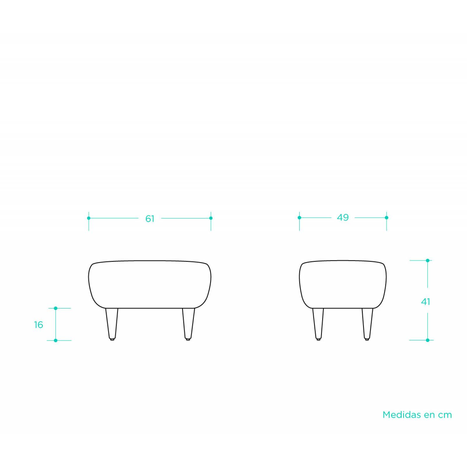 Sillón   taburete Tavári   Azul