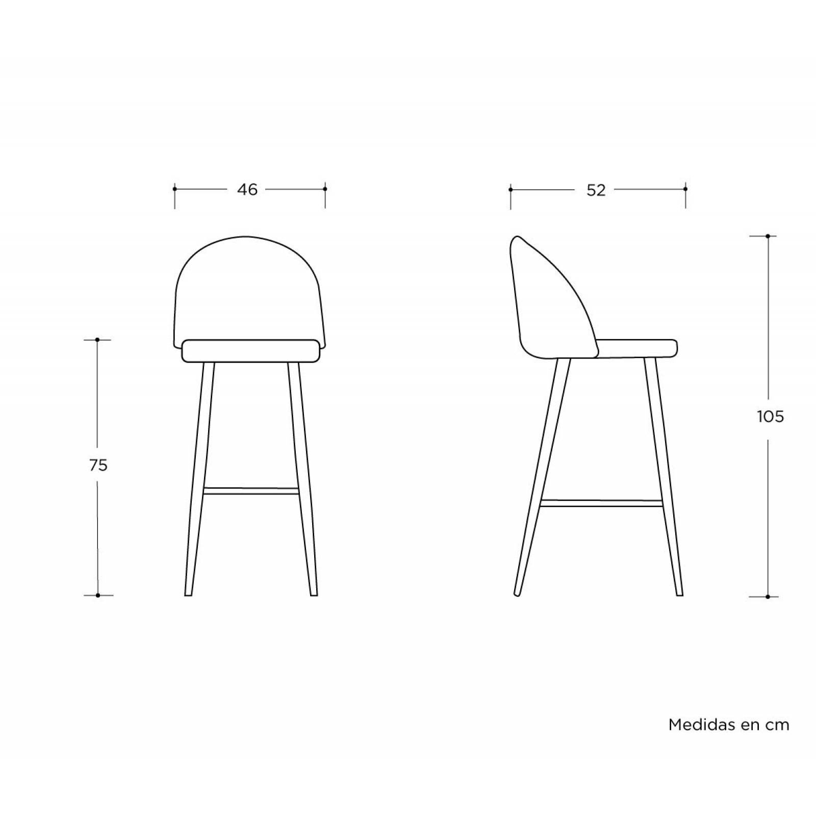 Banco Rolet nogal   Café