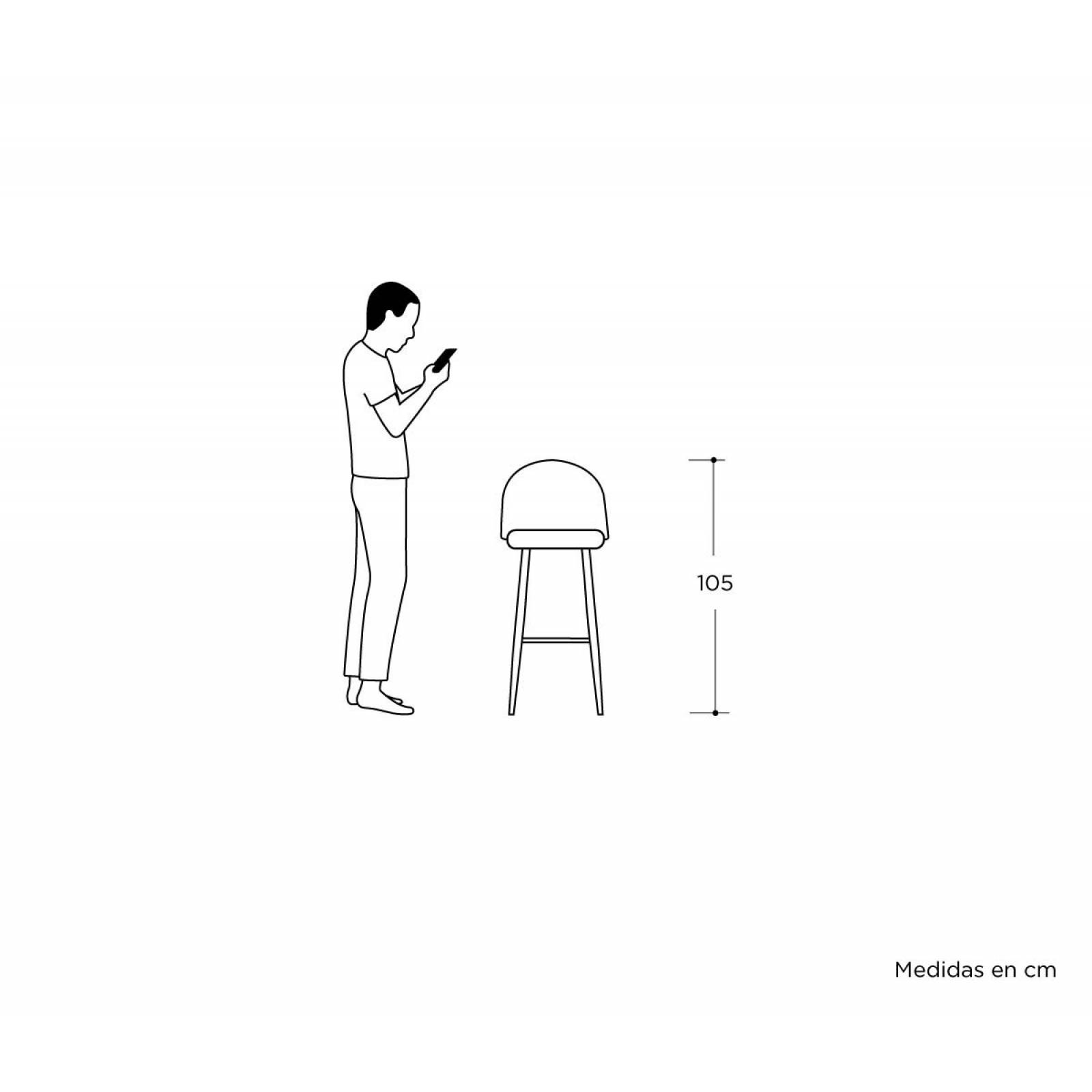 Banco Rolet nogal   Café