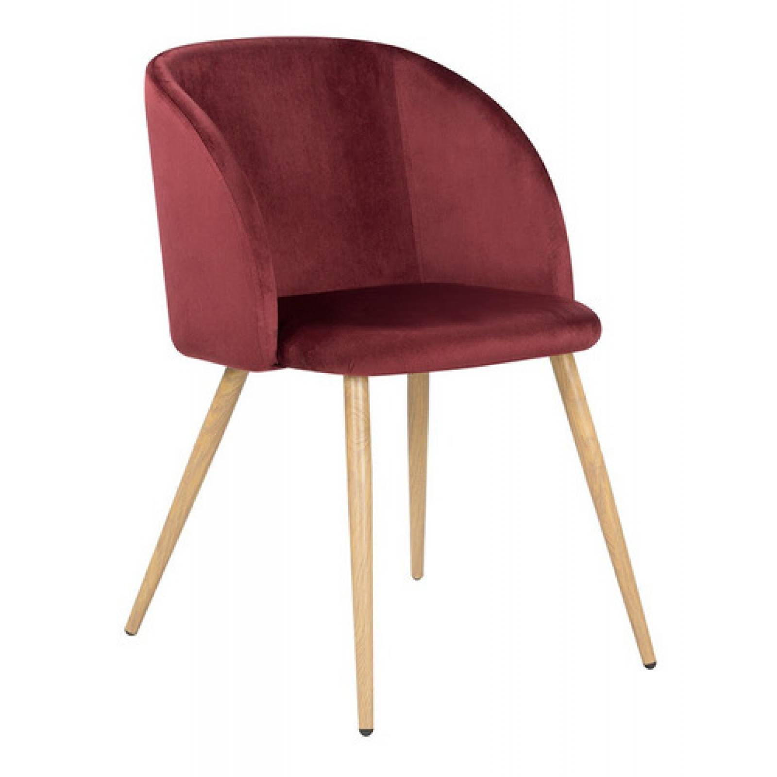Silla Comedor Tapizada Retro Rolet Encino   Vino