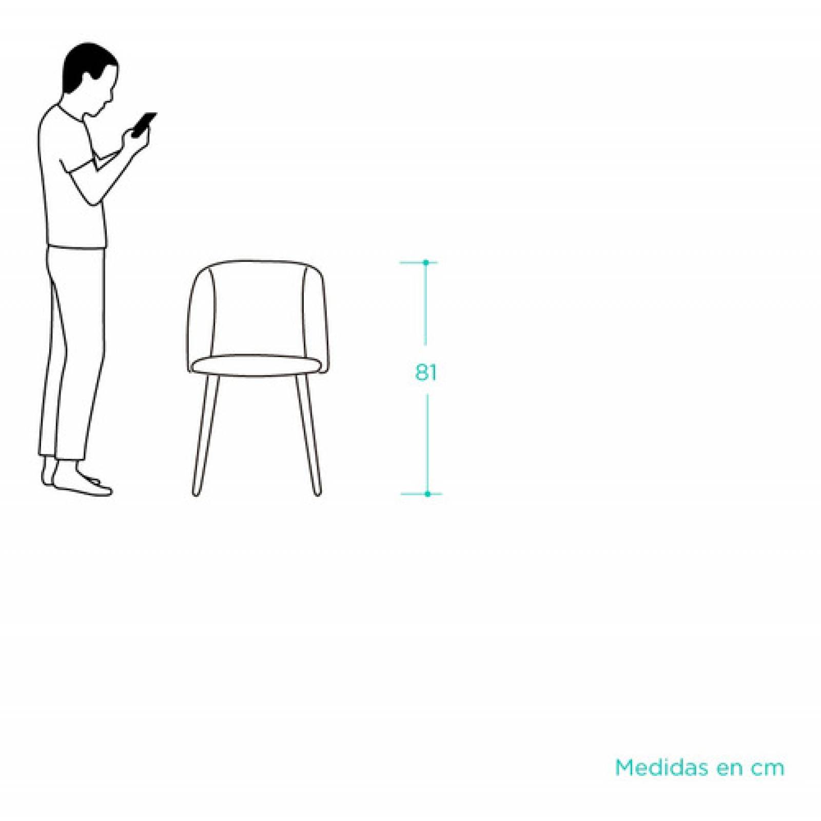 Silla Comedor Tapizada Retro Rolet Encino   Vino