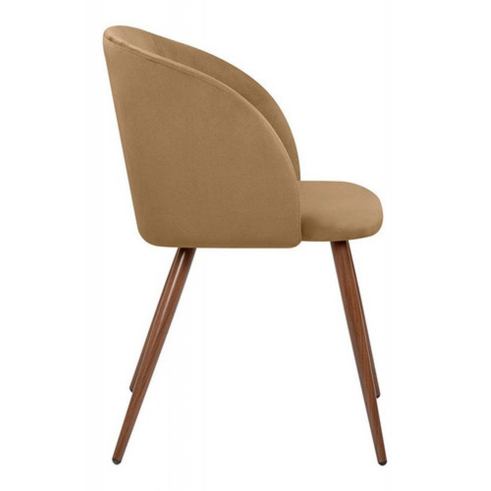 Silla Comedor Tapizada Retro Rolet Nogal Café