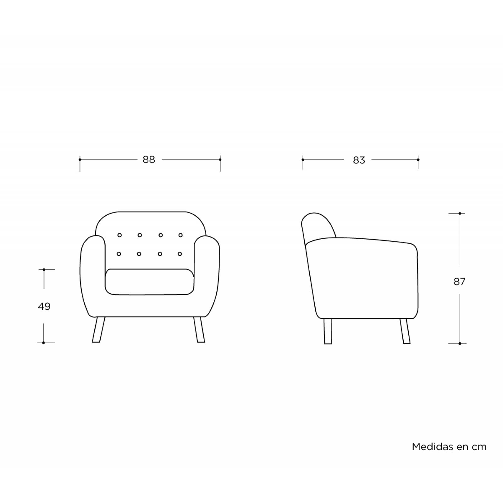 Sofá 3 cuerpos Sillón San Blas Azul