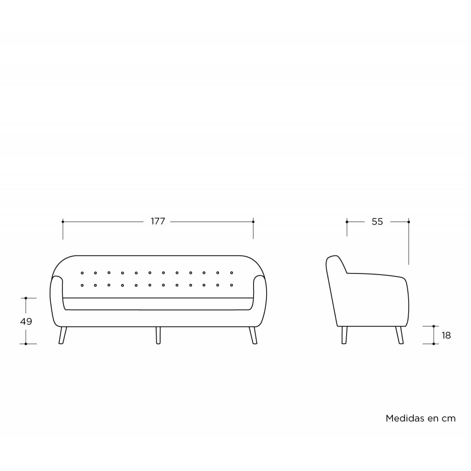 Sofá 3 cuerpos Sillón San Blas Azul