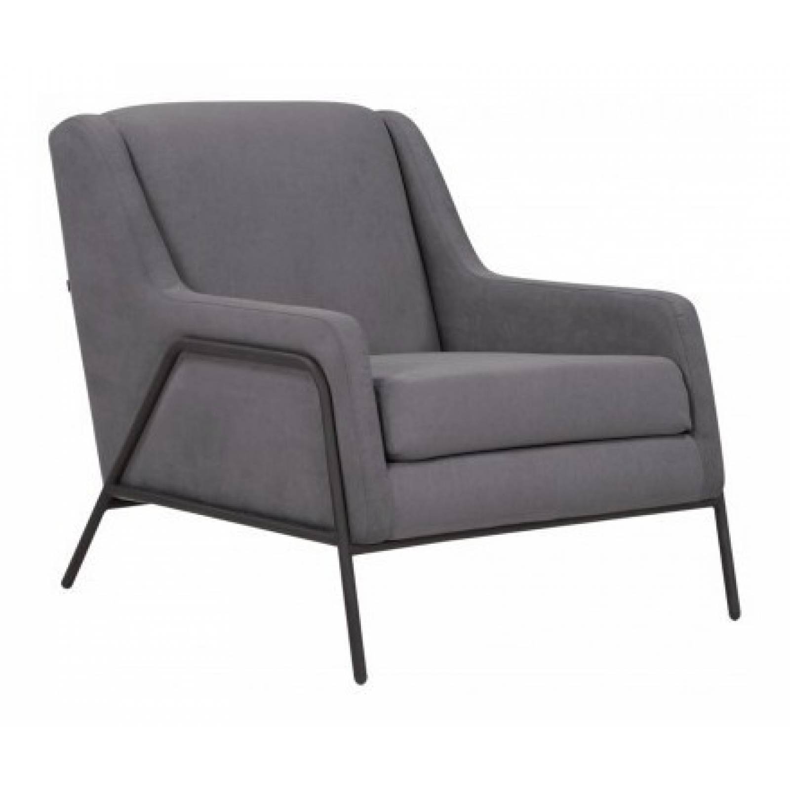 Sillon Gaia Tuxama Lounge Minimalista Moderno Gris Oxford
