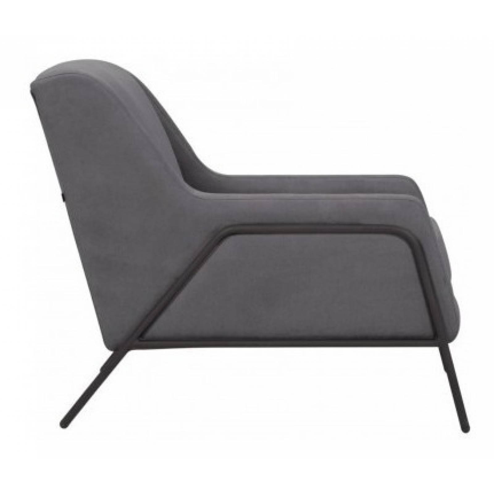 Sillon Gaia Tuxama Lounge Minimalista Moderno Gris Oxford
