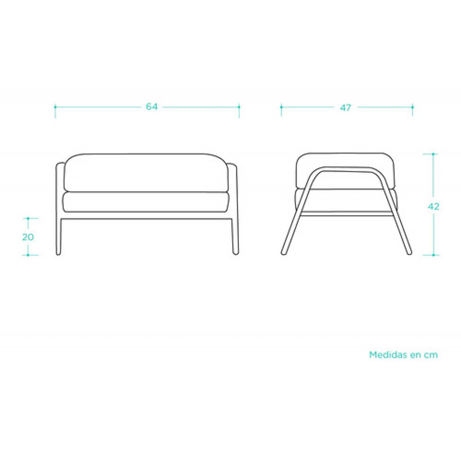 Taburete Gaia Tuxama Lounge Moderno Minimalista Rosa Cenizo