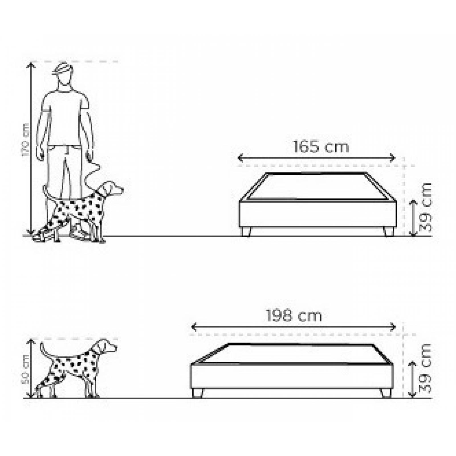 Base De Cama Gaia Marquelia Queen Size Box Tapizada Gris Os