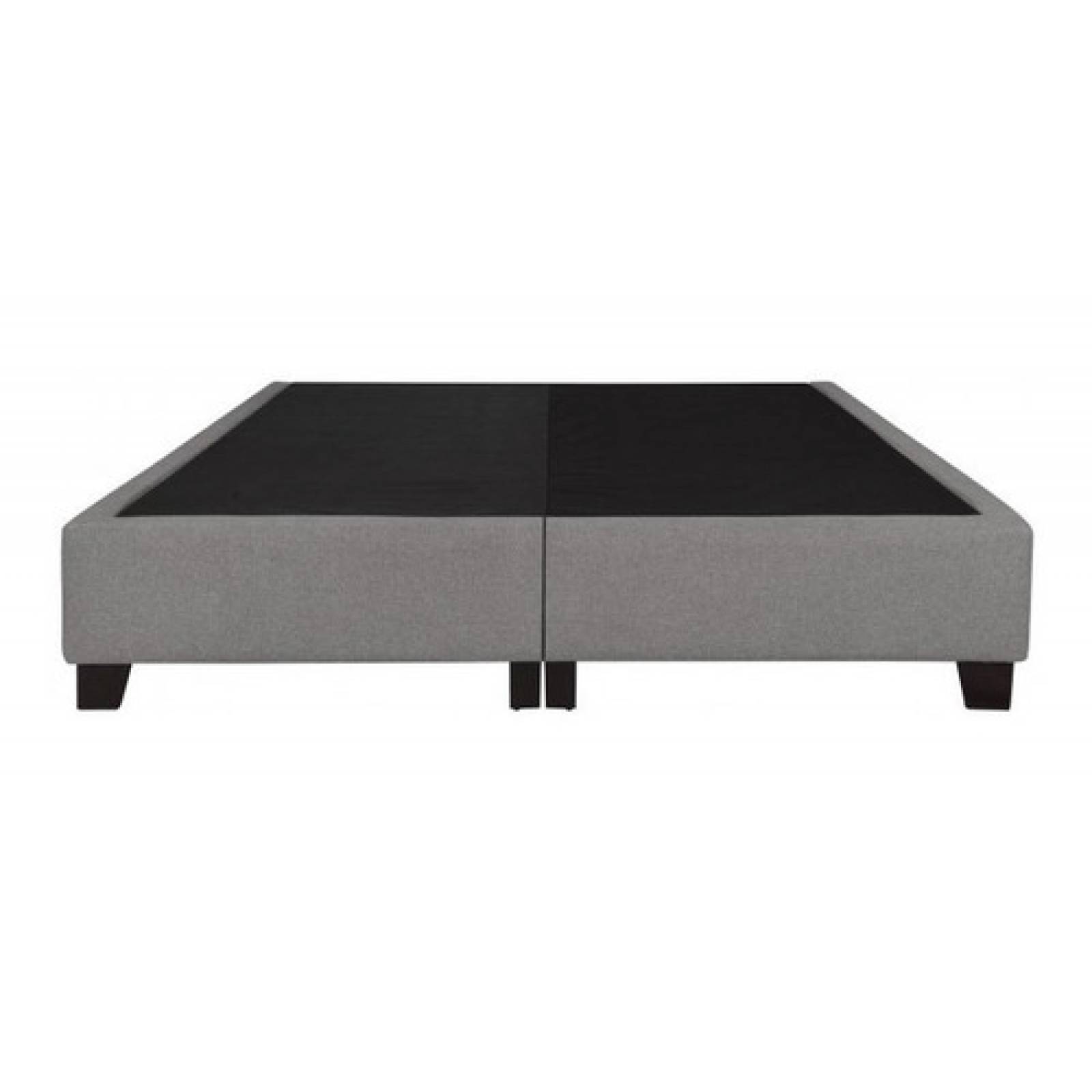 Base De Cama Gaia Marquelia King Size Box Tapizada Gris