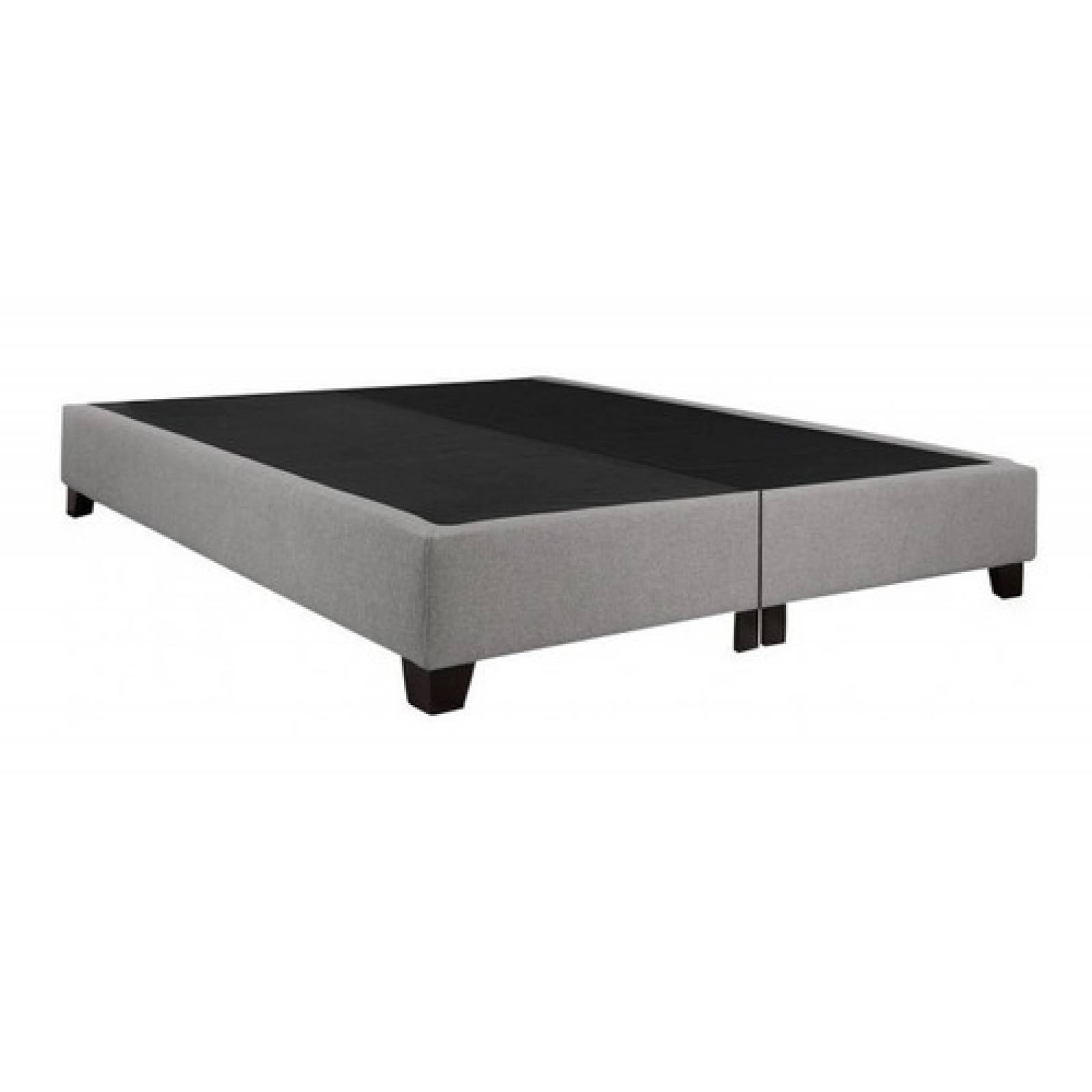 Base De Cama Gaia Marquelia King Size Box Tapizada Gris
