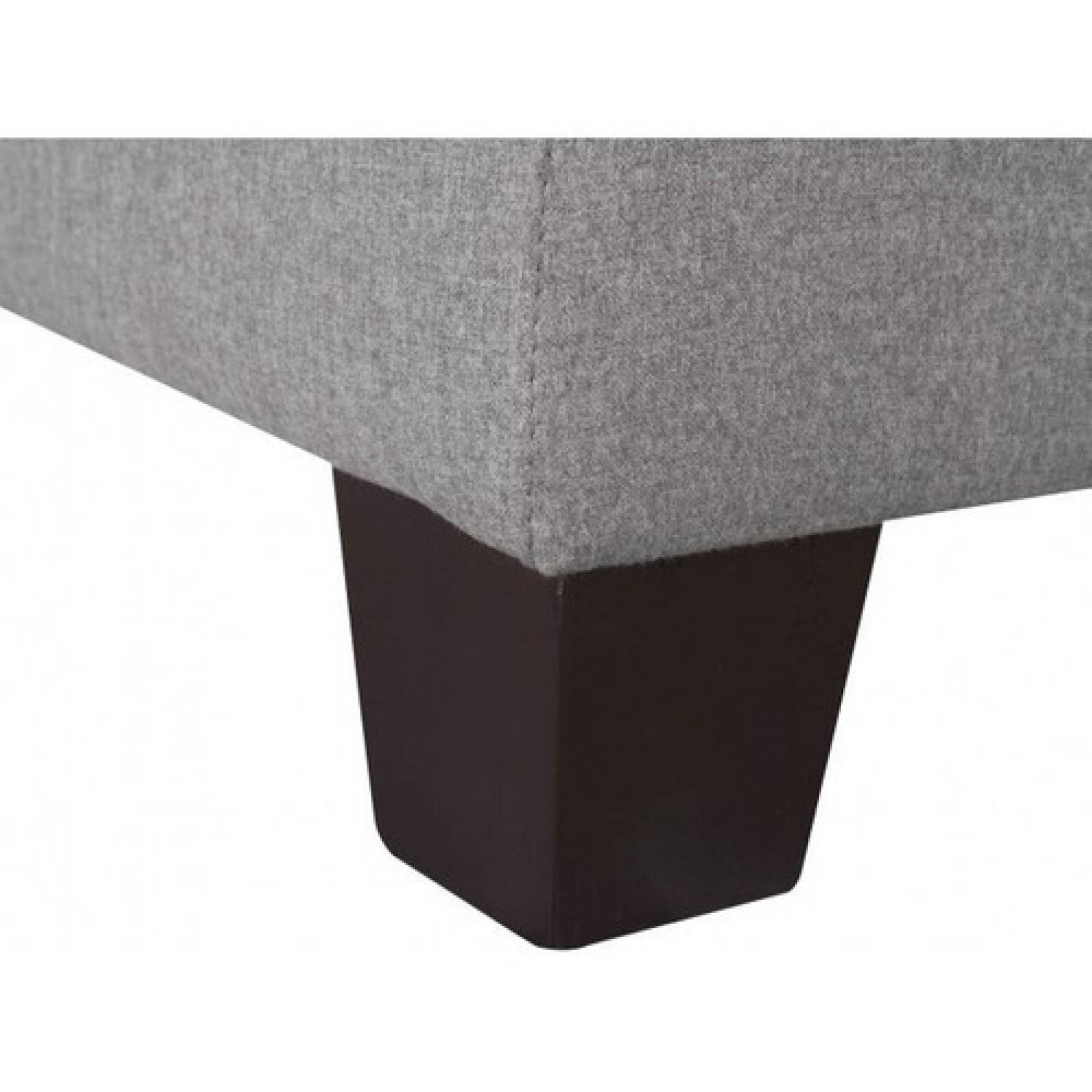 Base De Cama Gaia Marquelia King Size Box Tapizada Gris