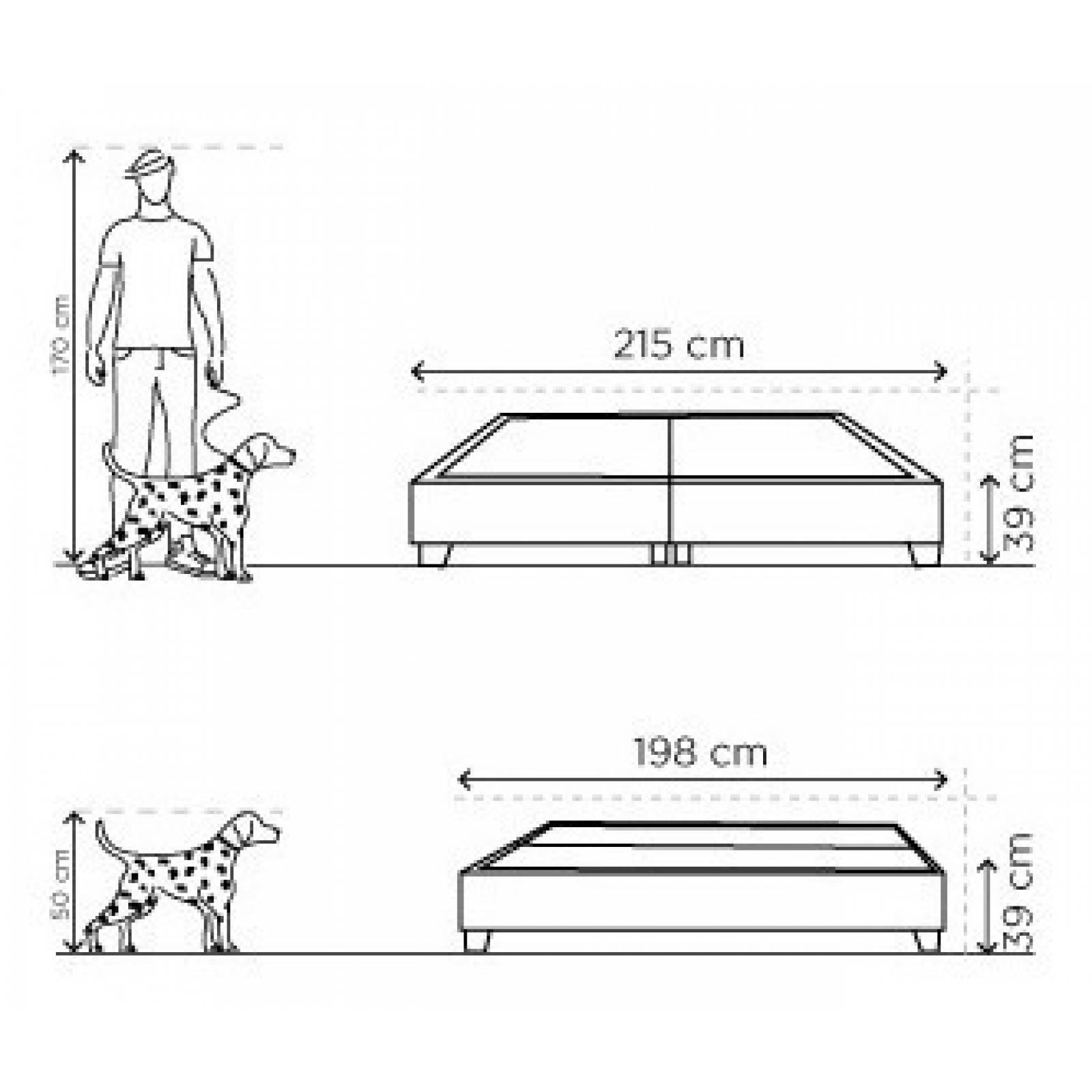 Base De Cama Gaia Marquelia King Size Box Tapizada Gris