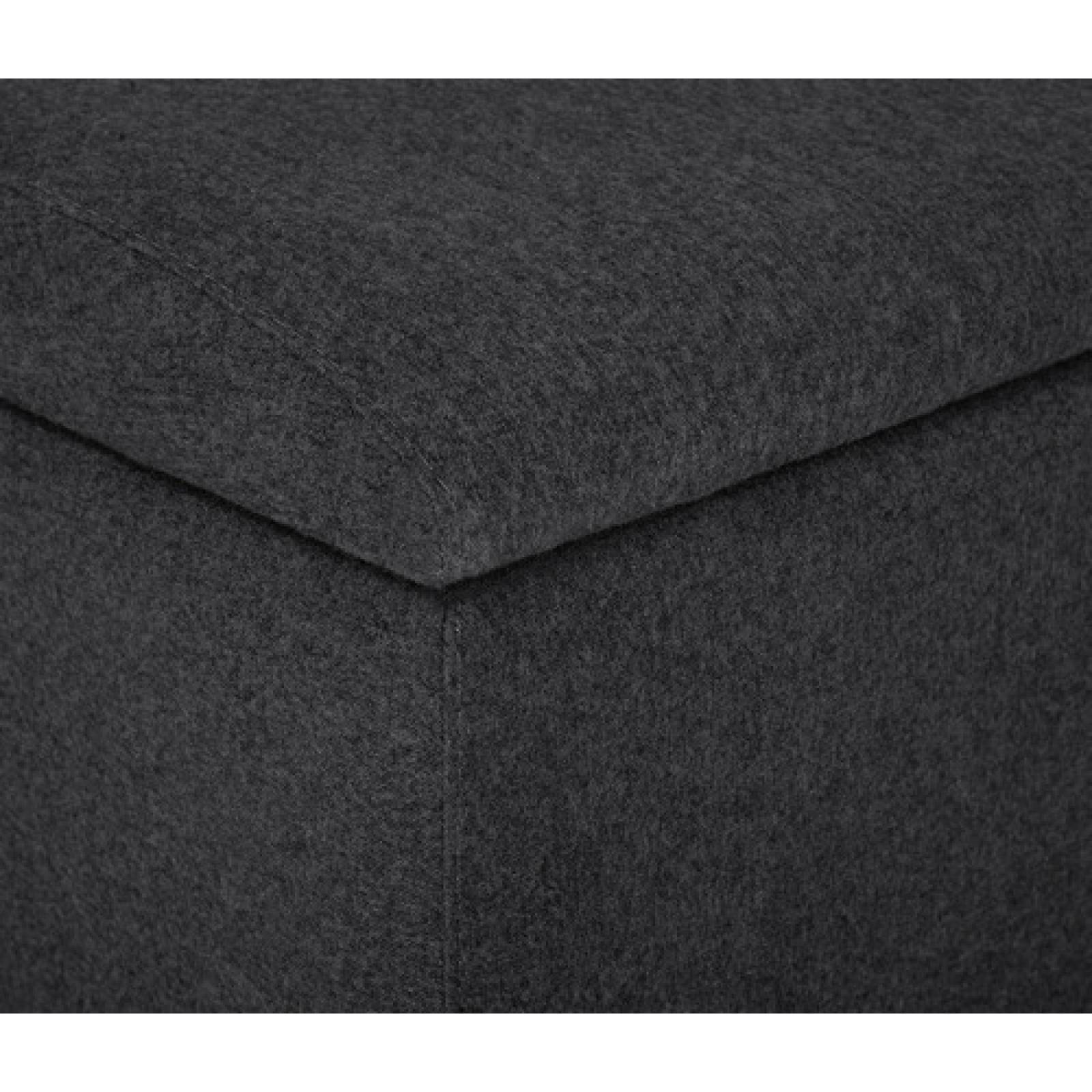 Baúl Taburete Gaia Marquelia Pie De Cama Madera Gris Oscuro