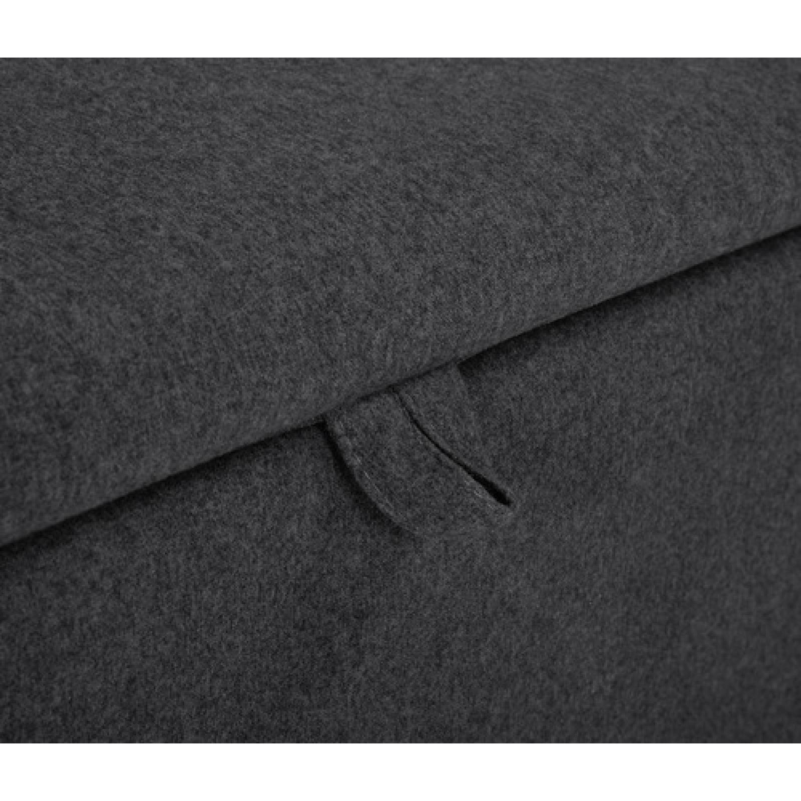 Baúl Taburete Gaia Marquelia Pie De Cama Madera Gris Oscuro