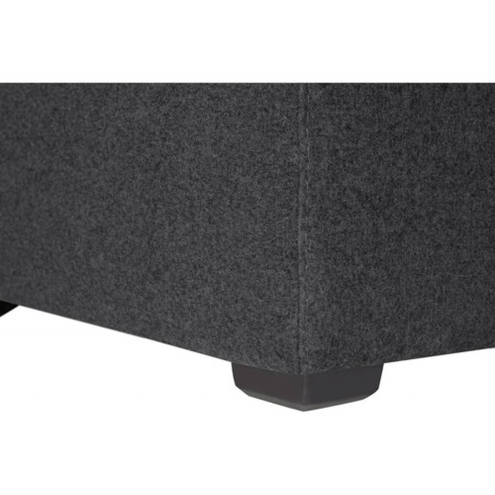 Baúl Taburete Gaia Marquelia Pie De Cama Madera Gris Oscuro