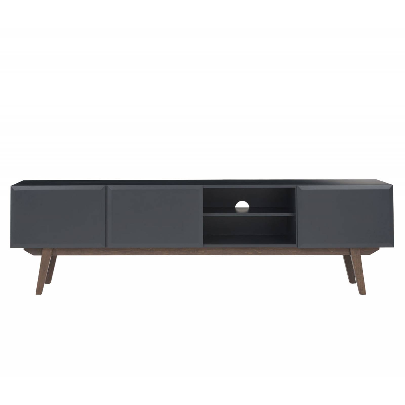 Mueble de tv Cuauhtémoc nogal 200 cm Gris oscuro