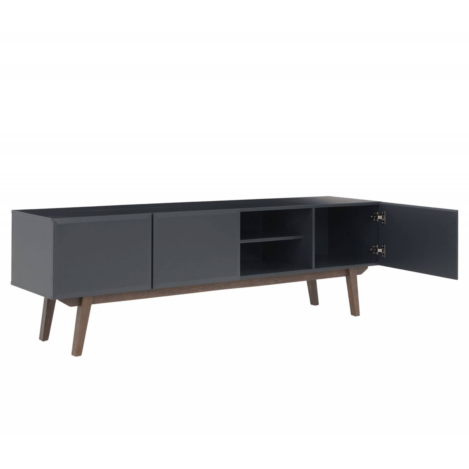Mueble de tv Cuauhtémoc nogal 200 cm Gris oscuro