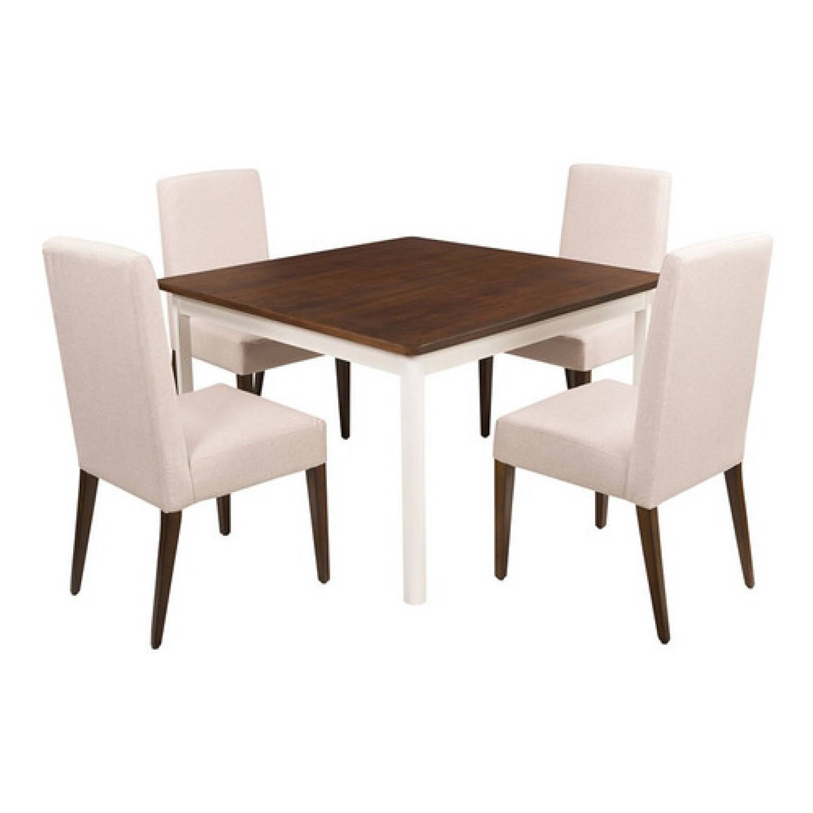 Mesa De Comedor Gaia Santo Domingo Cuadrada Madera Blanco