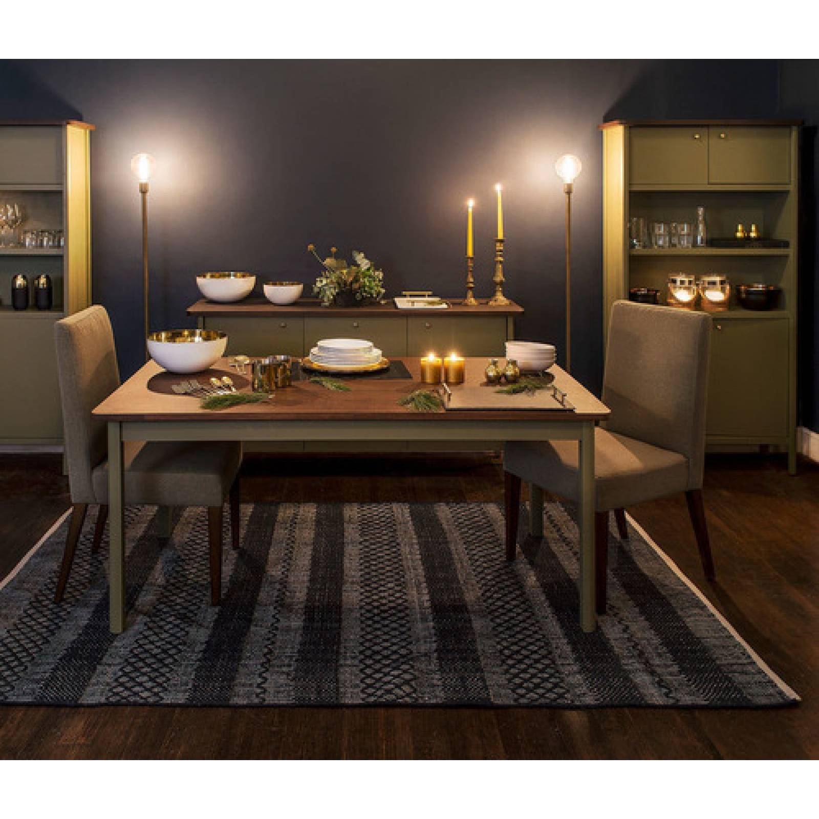 Mesa De Comedor Gaia Santo Domingo Rectangular Vintage Gris