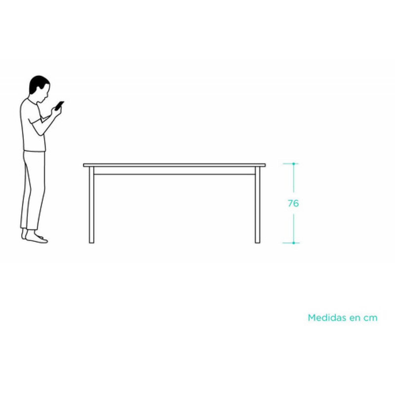 Mesa De Comedor Gaia Santo Domingo Rectangular Vintage Gris