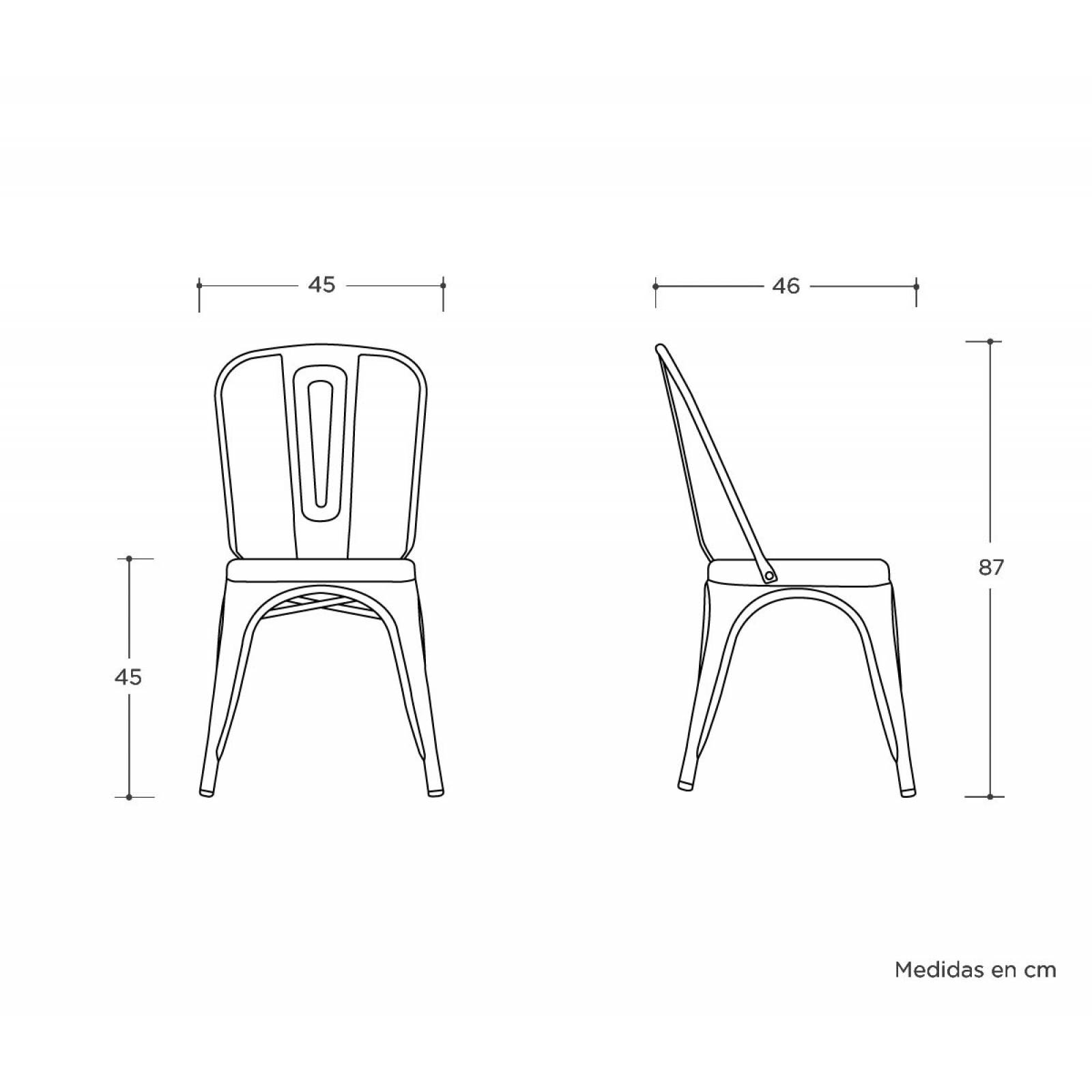 Silla Tólix réplica   Negro