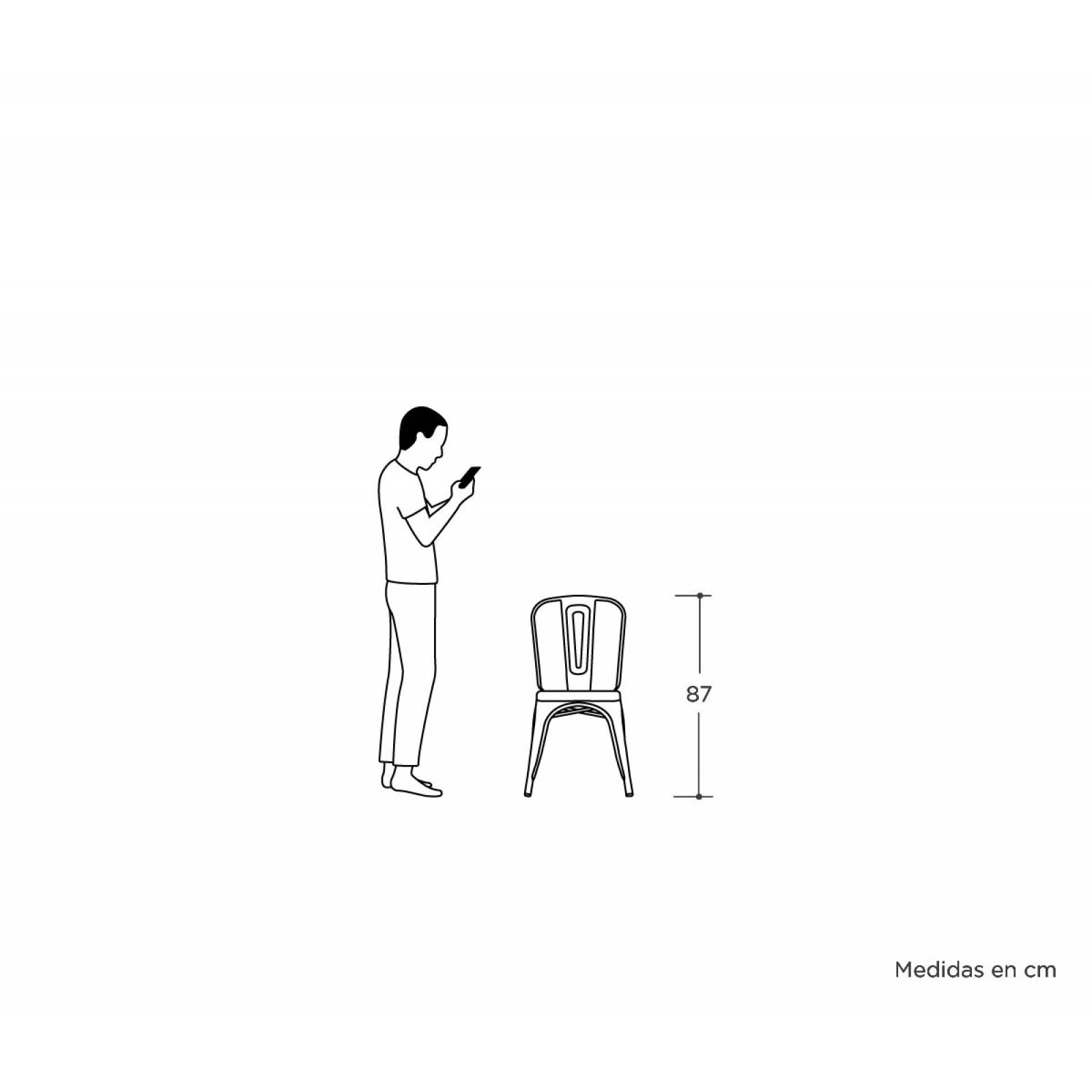 Silla Tólix réplica   Negro