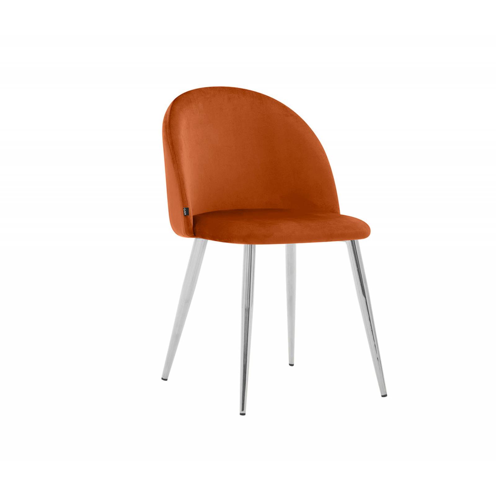 Silla Jonotla pata plateada   Naranja