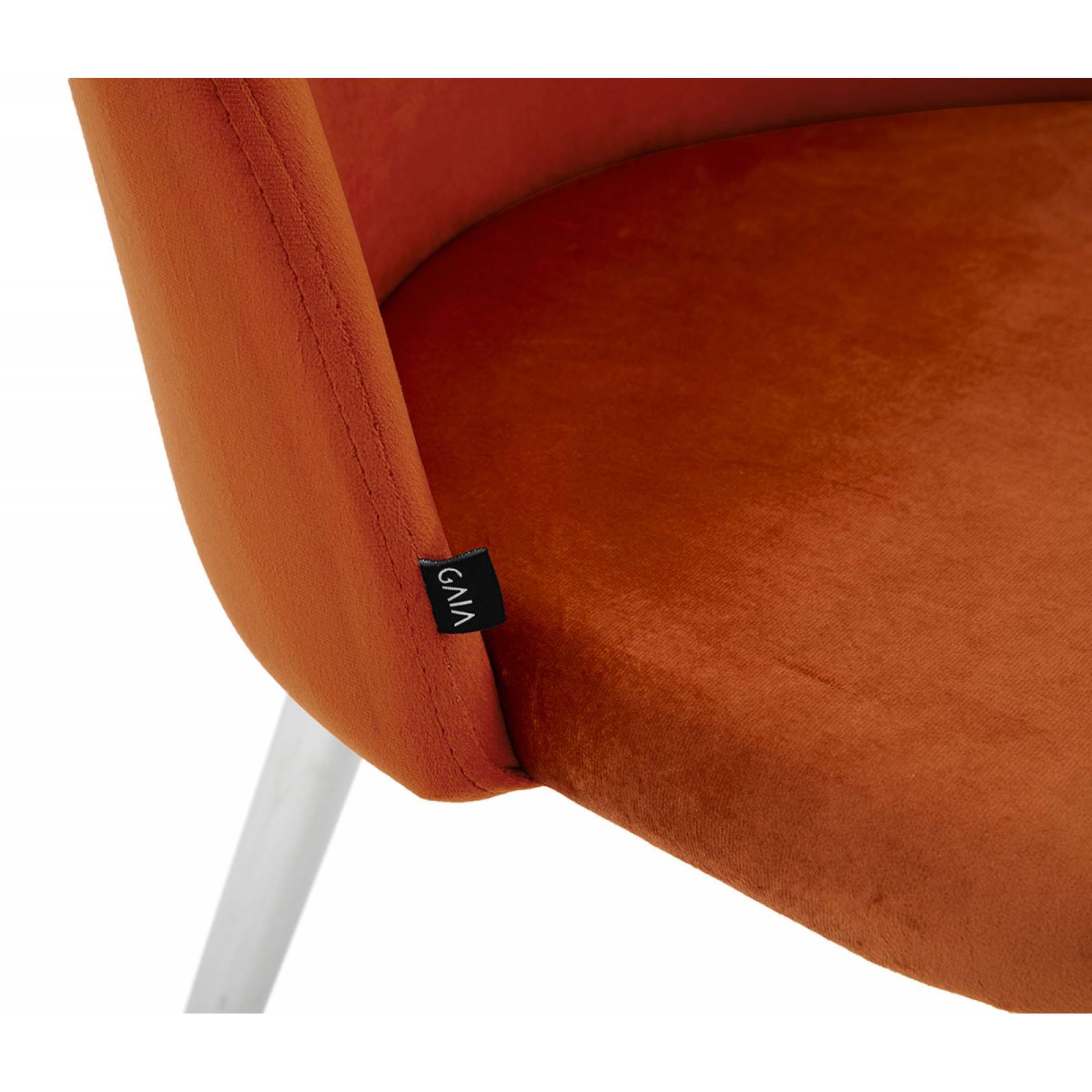 Silla Jonotla pata plateada   Naranja