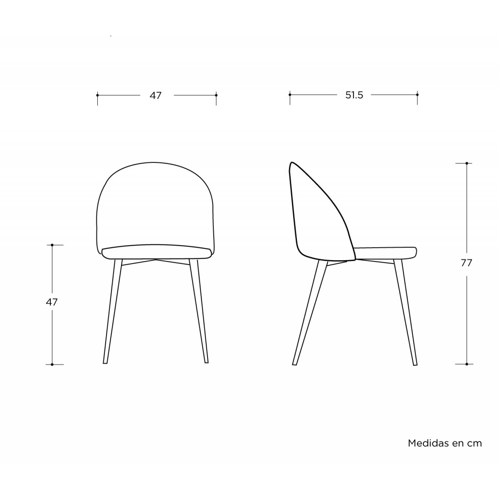 Silla Jonotla pata plateada   Naranja