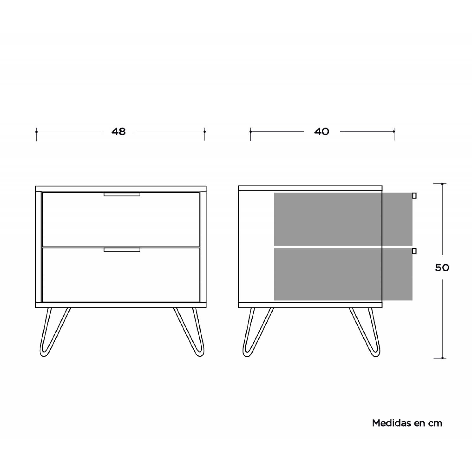 Buró Ebano Gris oscuro