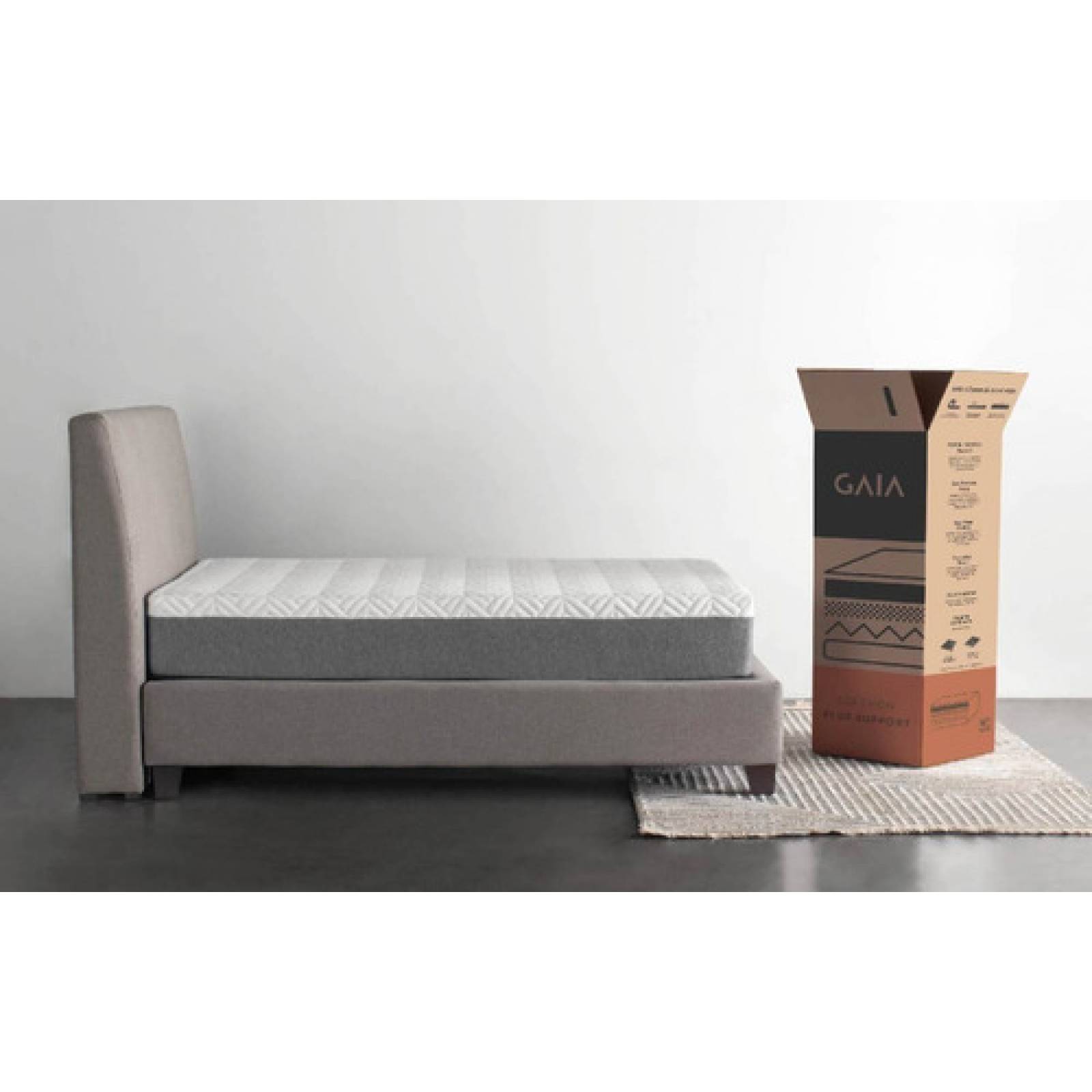 Colchón Queen Size Gaia En Caja Plus Hibrido