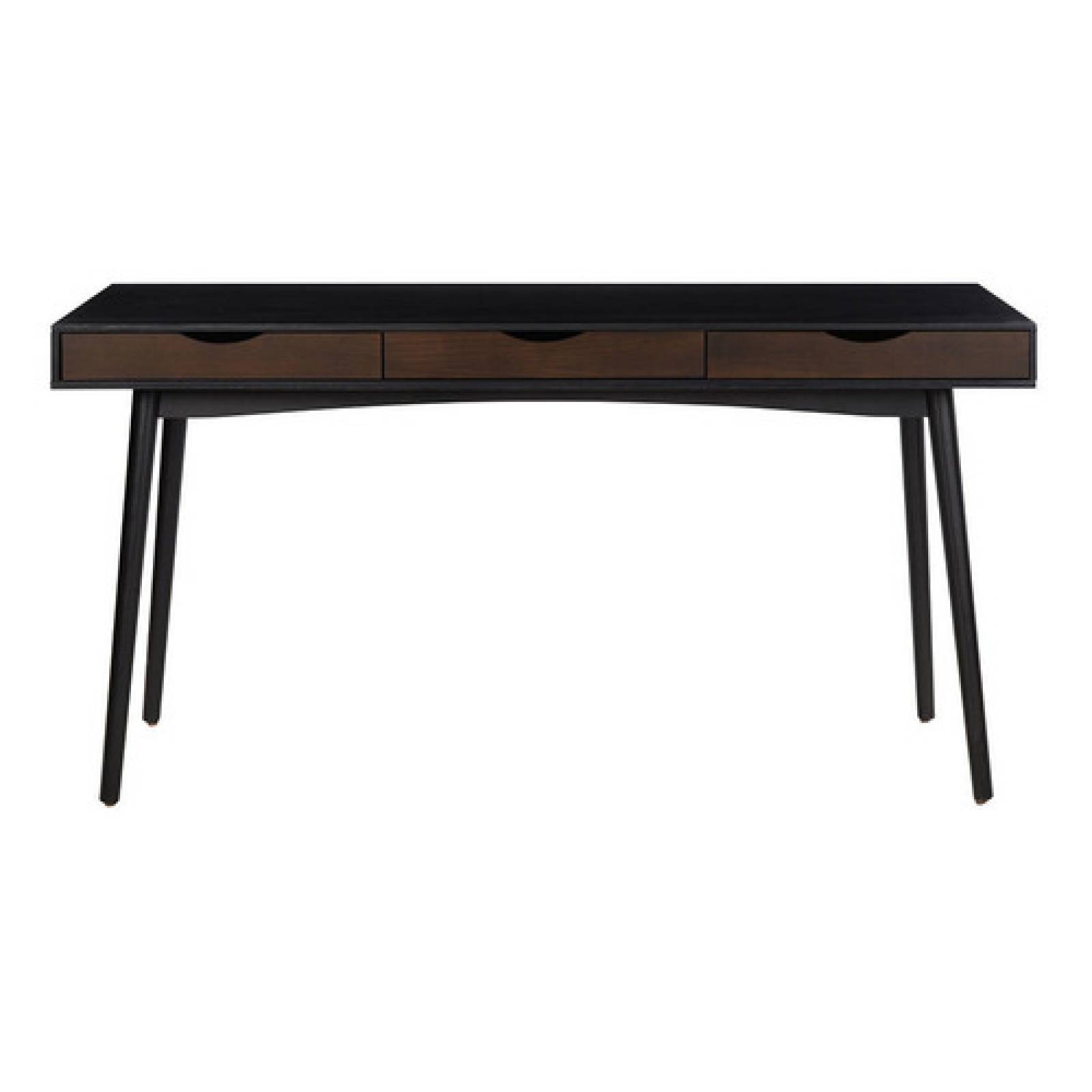 Escritorio Gaia Breton Madera Negra Minimalista 150cm Nogal