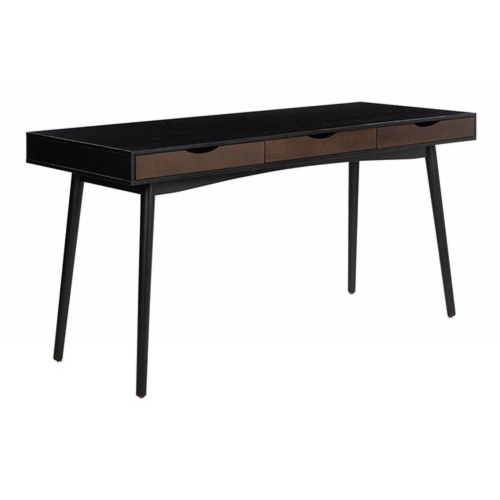 Escritorio Gaia Breton Madera Negra Minimalista 150cm Nogal