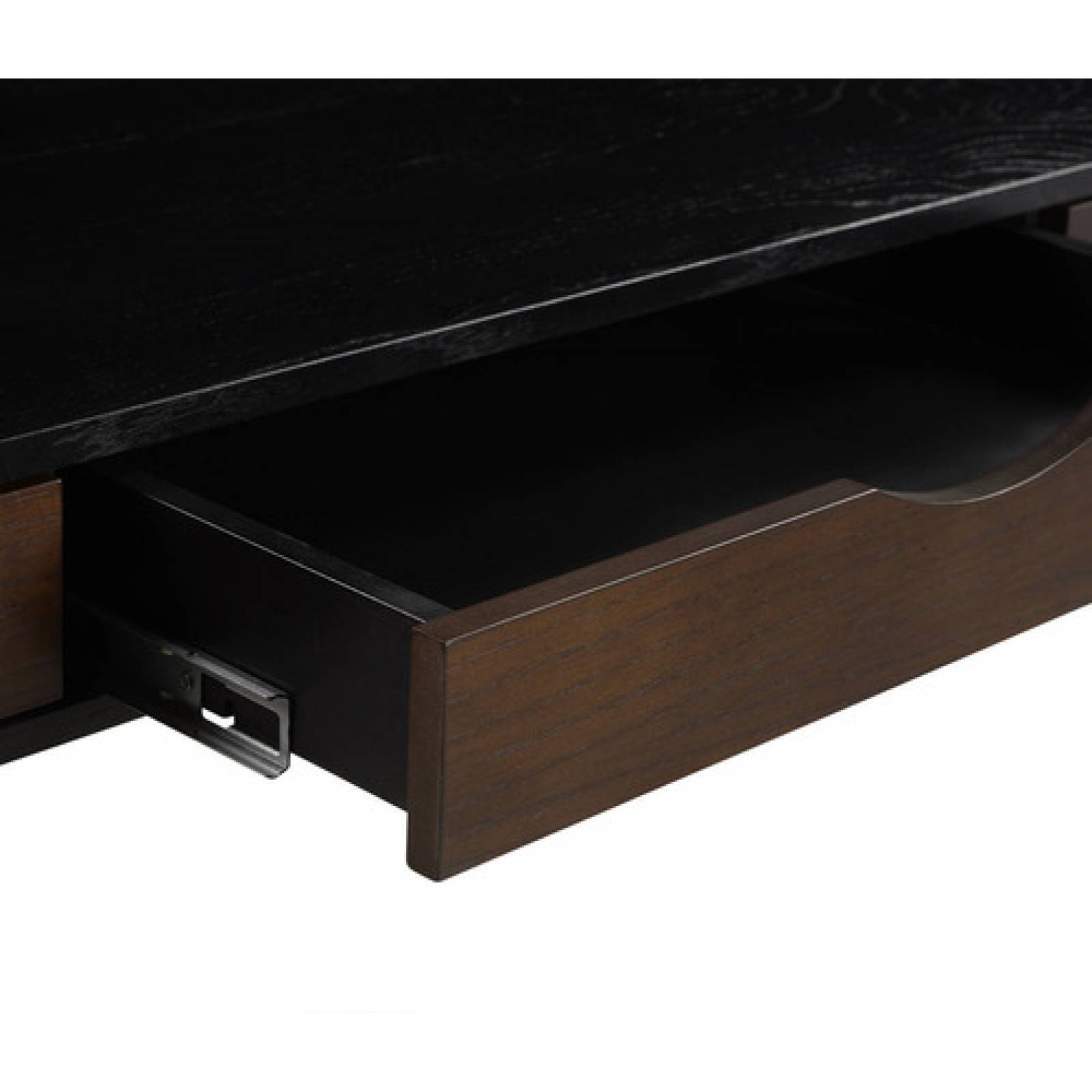 Escritorio Gaia Breton Madera Negra Minimalista 150cm Nogal