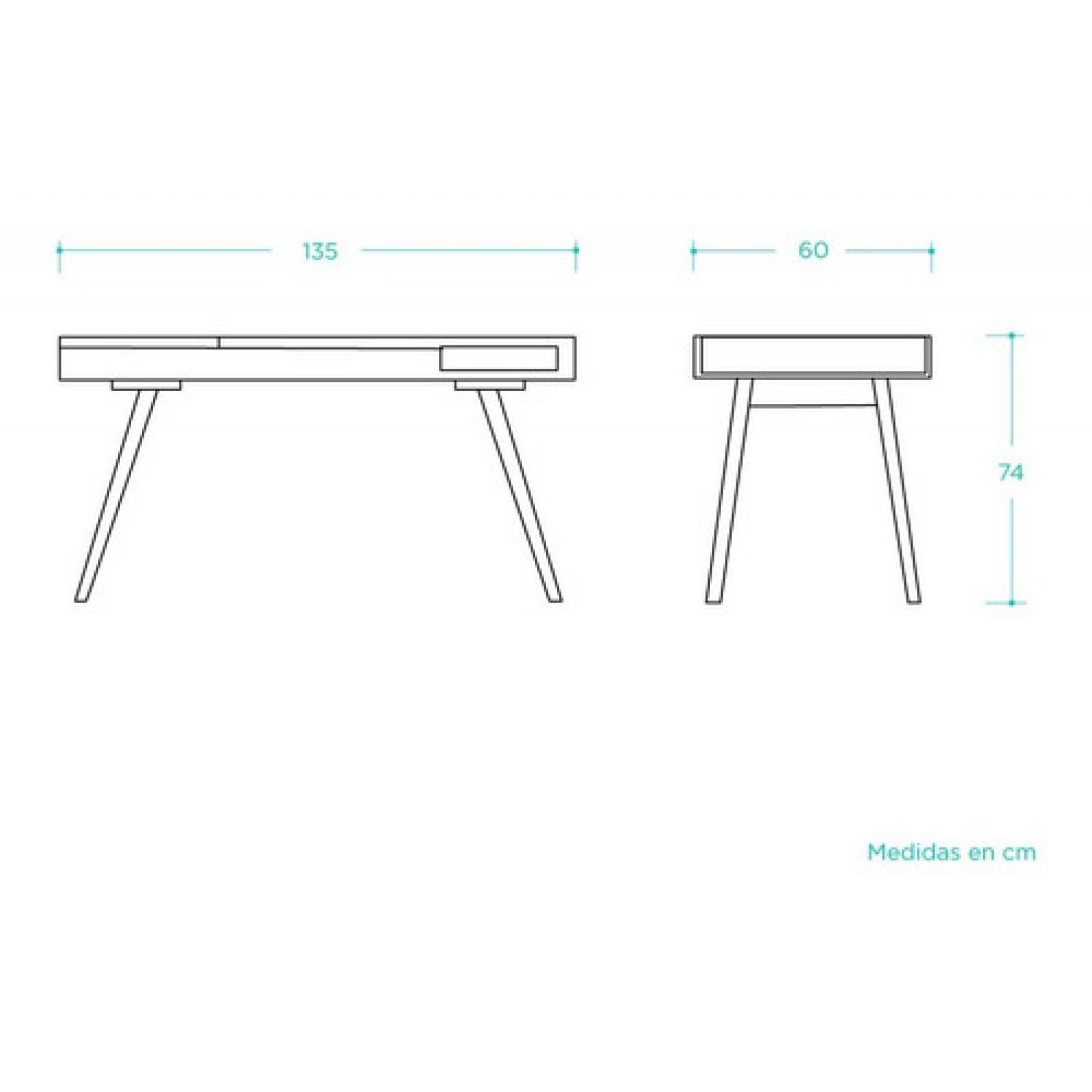 Escritorio Gaia Vallarta Madera Para Computadora Menta