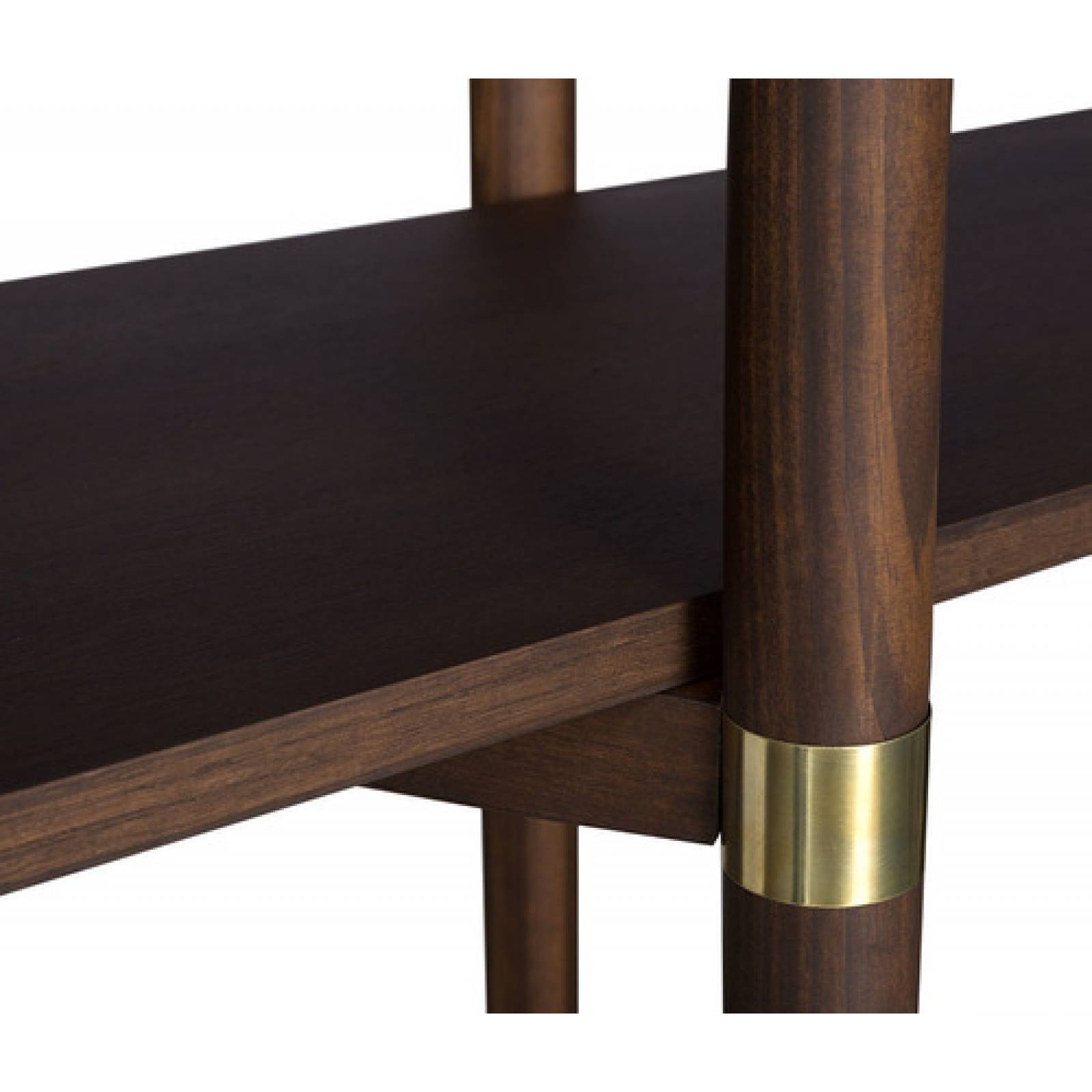 Librero Gaia Taxco Madera Nogal Clasico Vintage Organizador