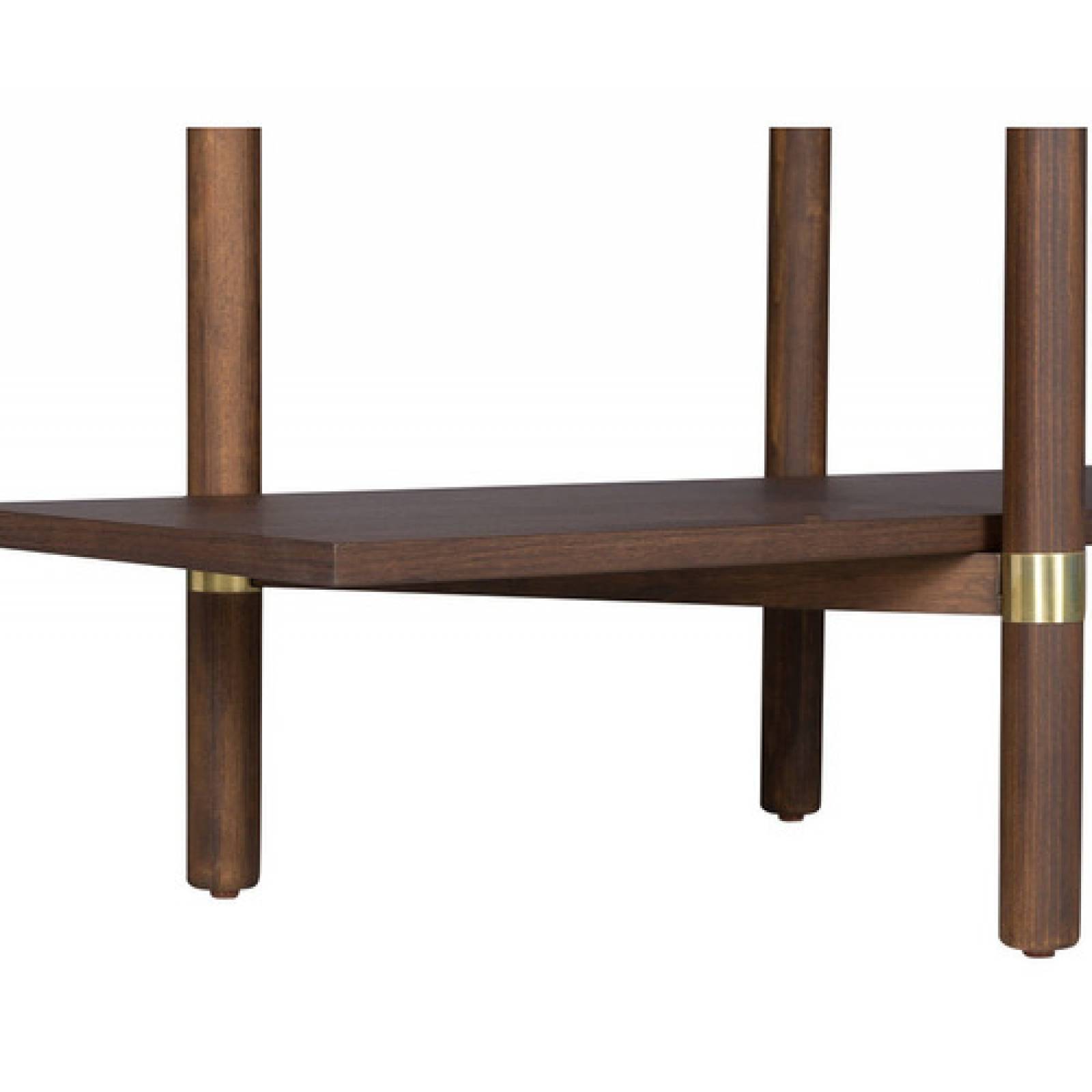 Librero Gaia Taxco Madera Nogal Clasico Vintage Organizador